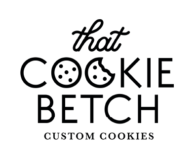 Logo design for That Cookie Betch, a playful dessert brand specializing in custom cookies and baked treats. This visual identity captures bold personality and humor through expressive typography and a fun, modern style, supporting a brand built aroun