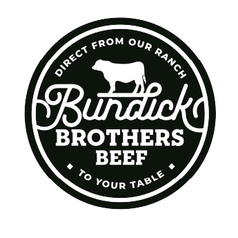 Logo design for Bundick Brothers Beef, a family-owned beef and livestock brand focused on quality, transparency, and responsible farming. This visual identity reflects strength and trust through a bold, straightforward mark designed to feel both trad