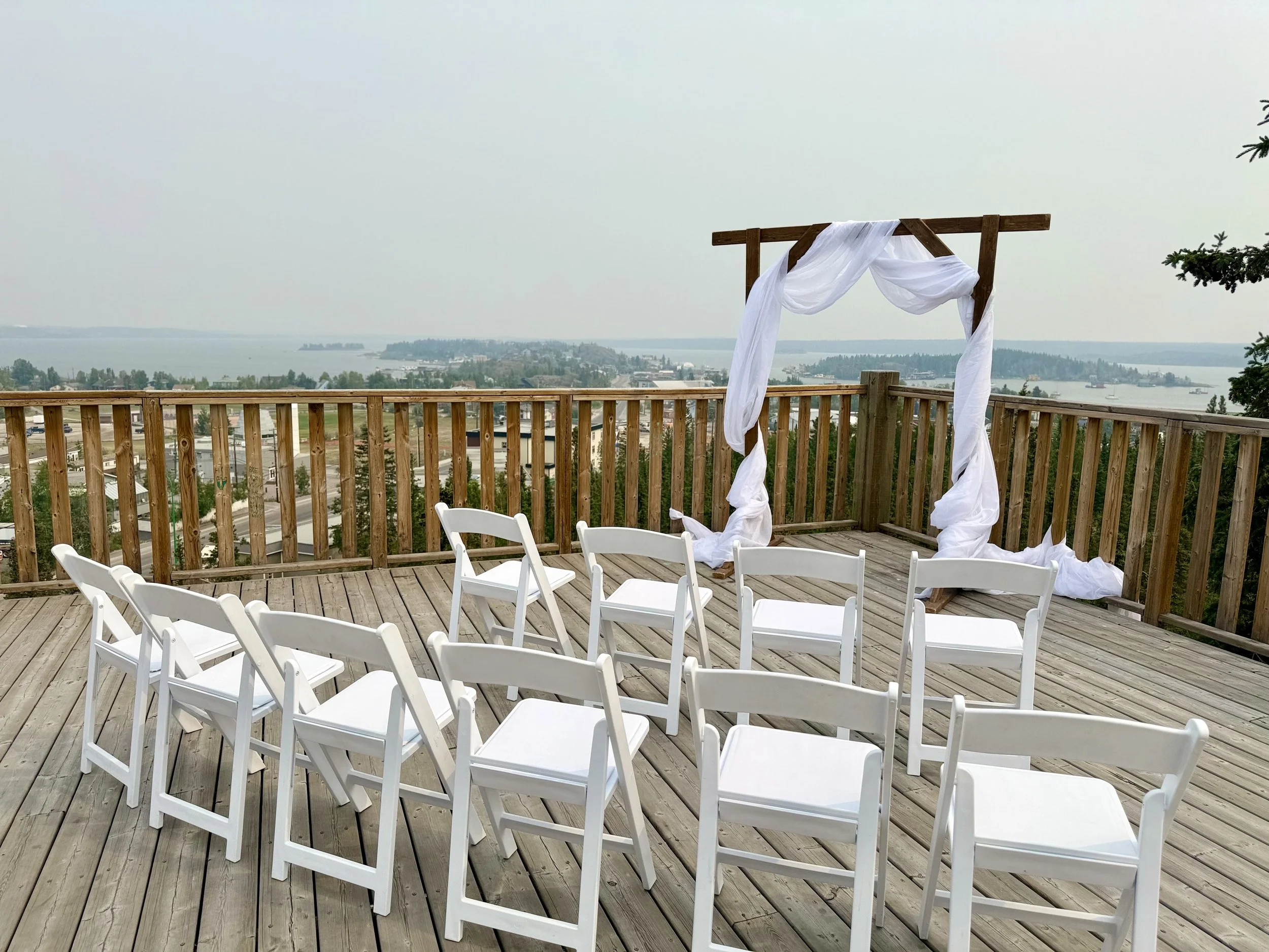 Wedding Ceremony overlooking YK Bay 