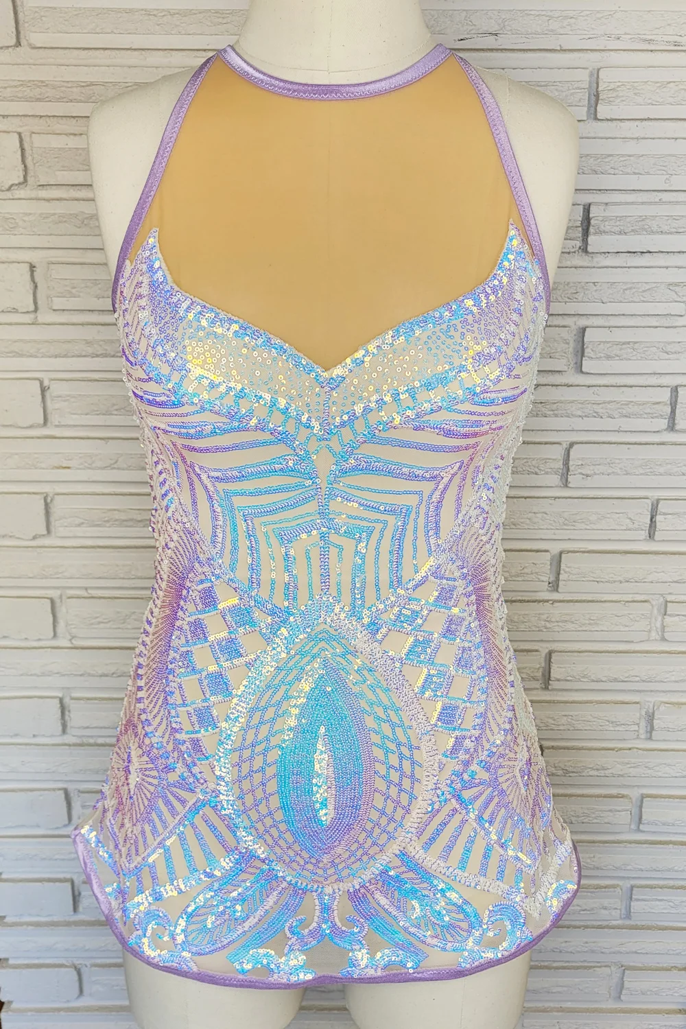 knee length dresses for ladies Rent Self Portrait Iridescent Printed Crystal Maxi Dress