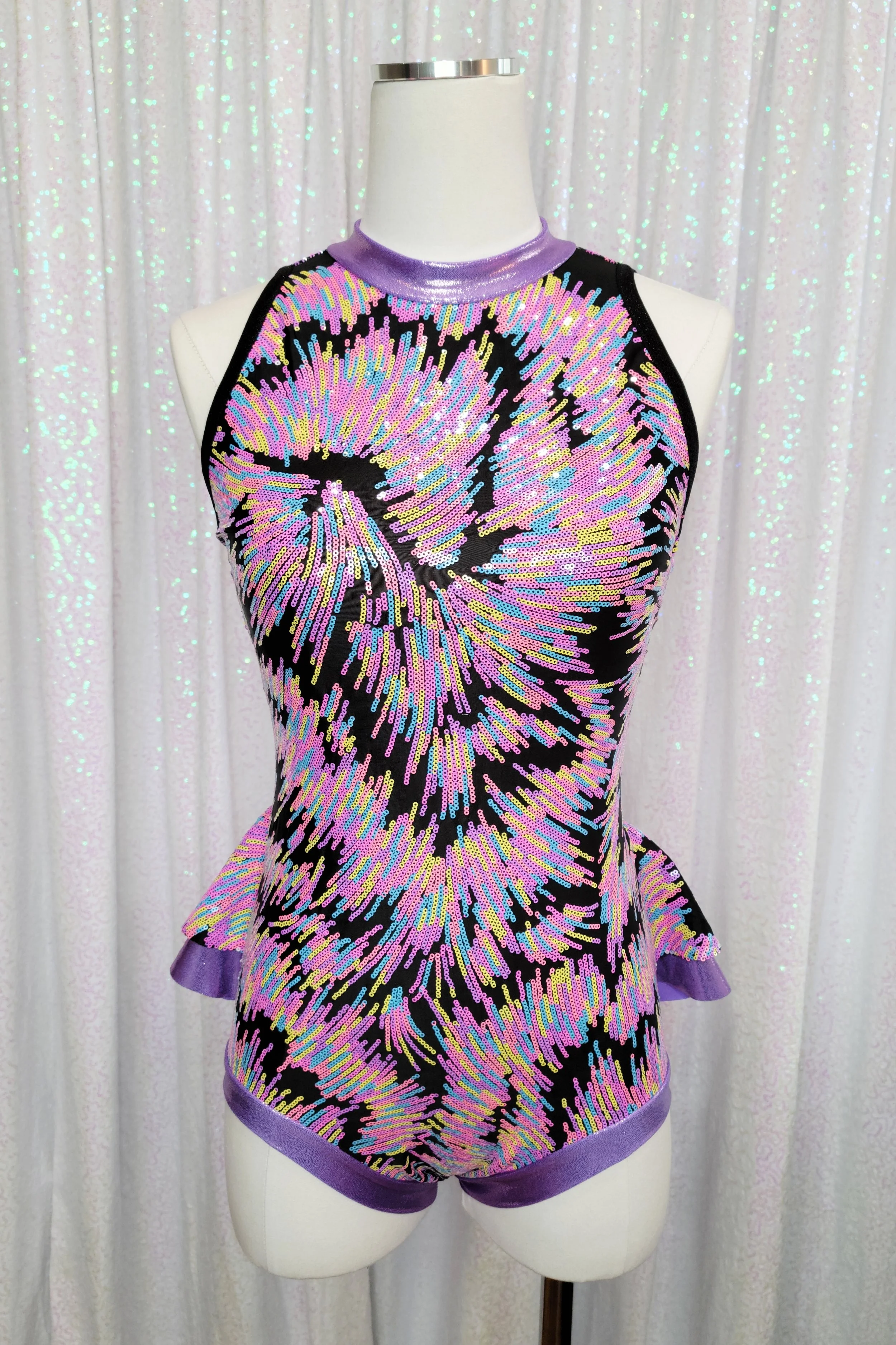 Bright Sequin Fireworks Bodysuit
