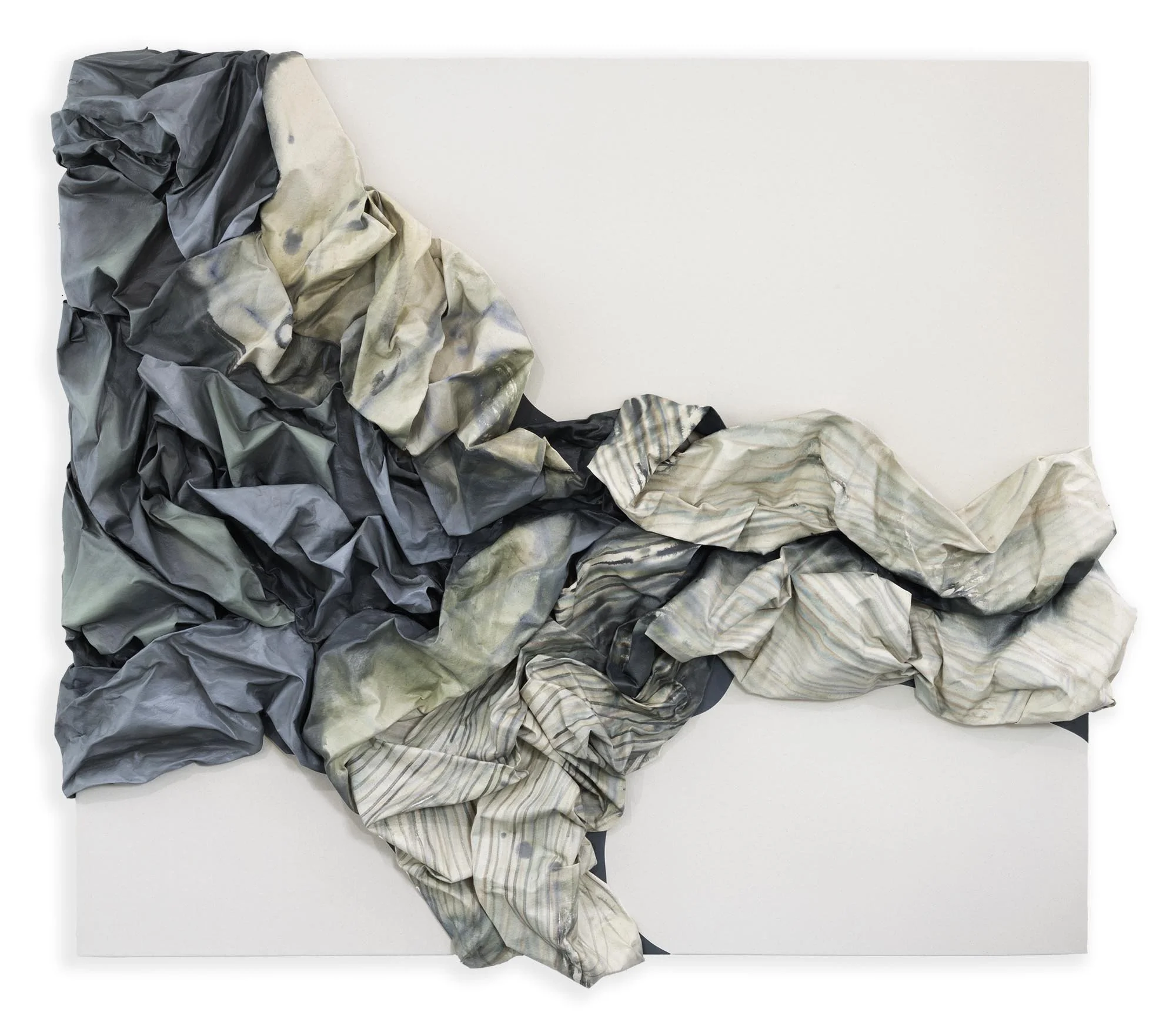 Under Stated - 58x64 - Acrylic on sculpted and raw canvas