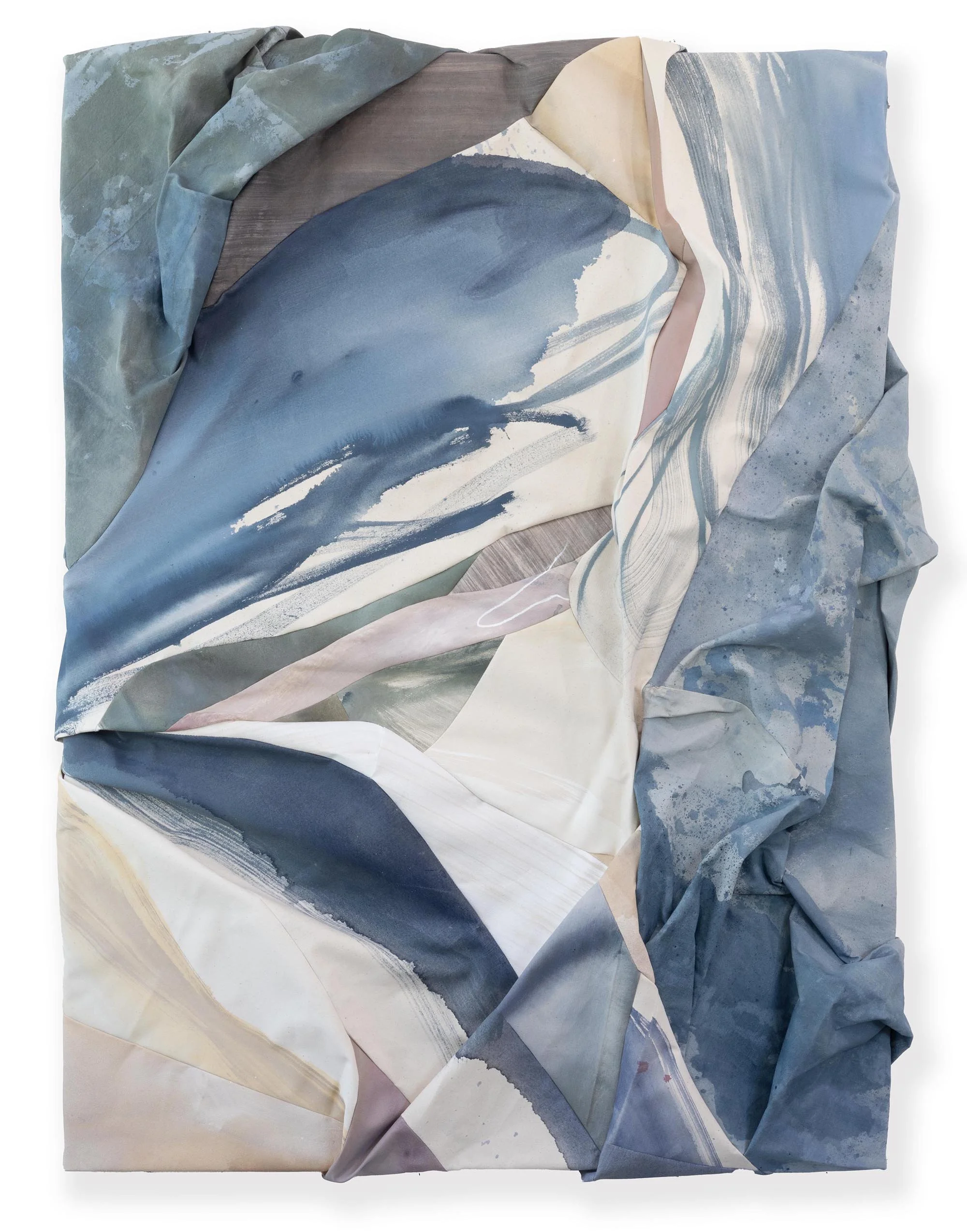 Better (Together) I - $6800 - 50x40 - Acrylic on sculpted and raw canvas, cut and stitched