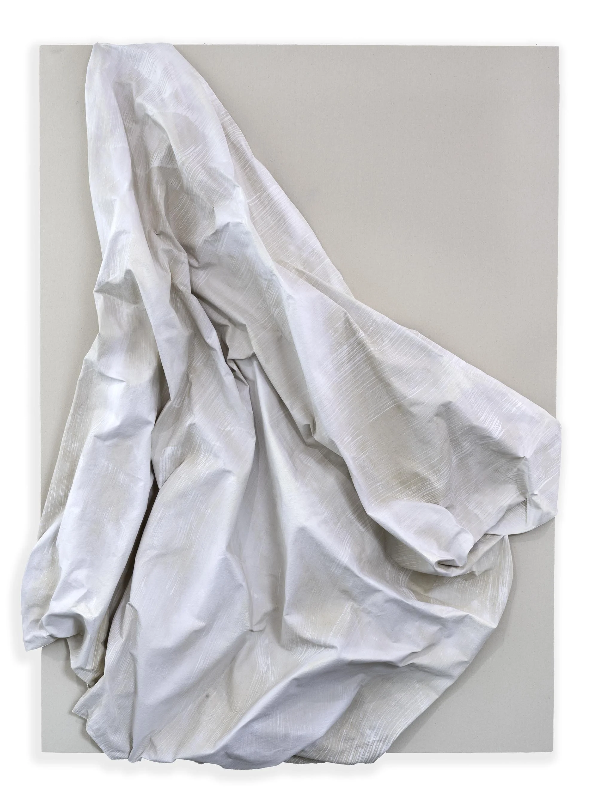 Paralleled Silence - 53x47 - Acrylic on sculpted and raw canvas