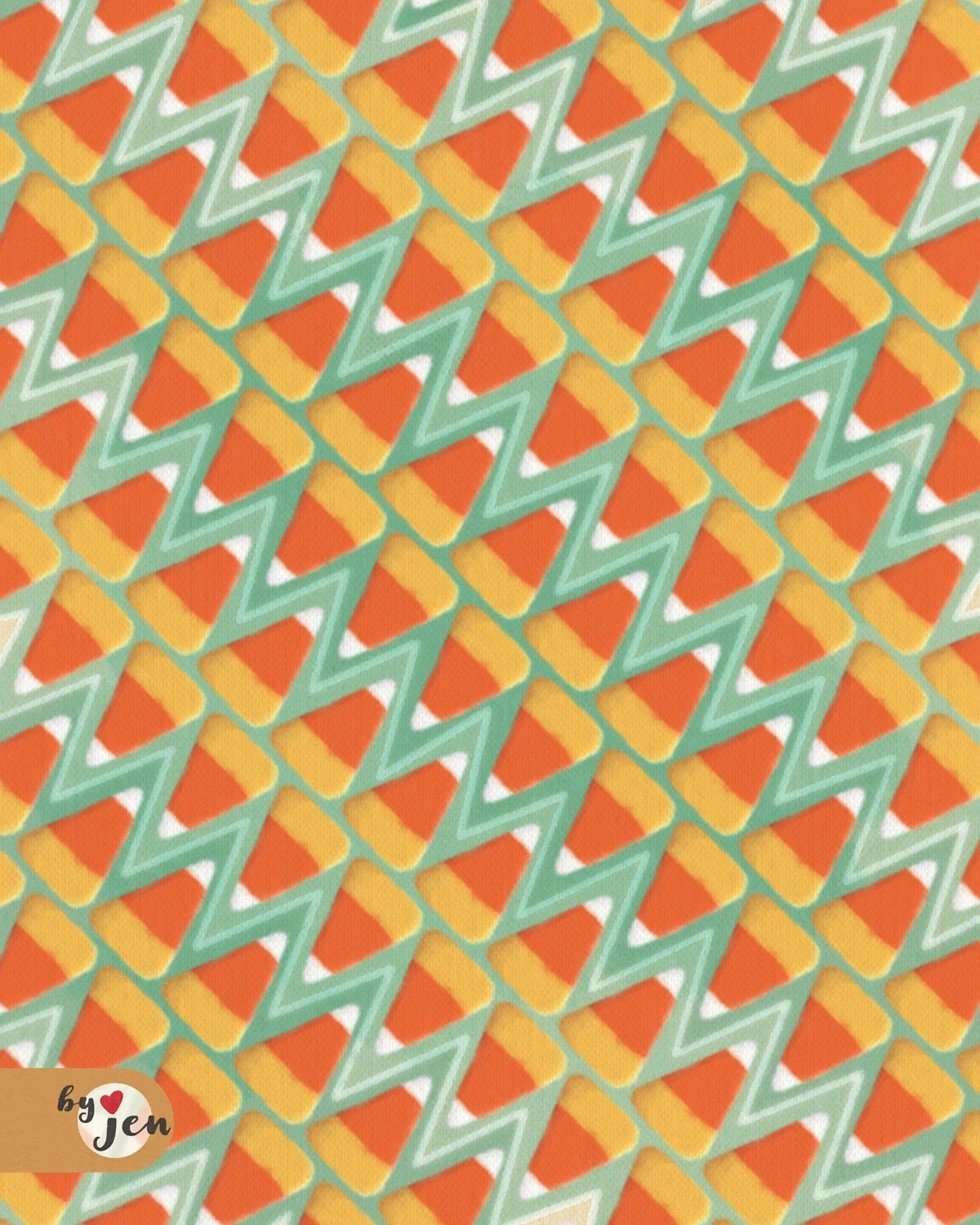 Pumpkin wishes and candy corn kisses 🎃

A &ldquo;sweet &amp; sharp&rdquo; candy corn pattern inspired by the Scary &amp; Sweet Drawing Challenge hosted by the talented artists: @jessmillerdraws @jenprocreates @roymeister @heathermuellerdesign @heyal