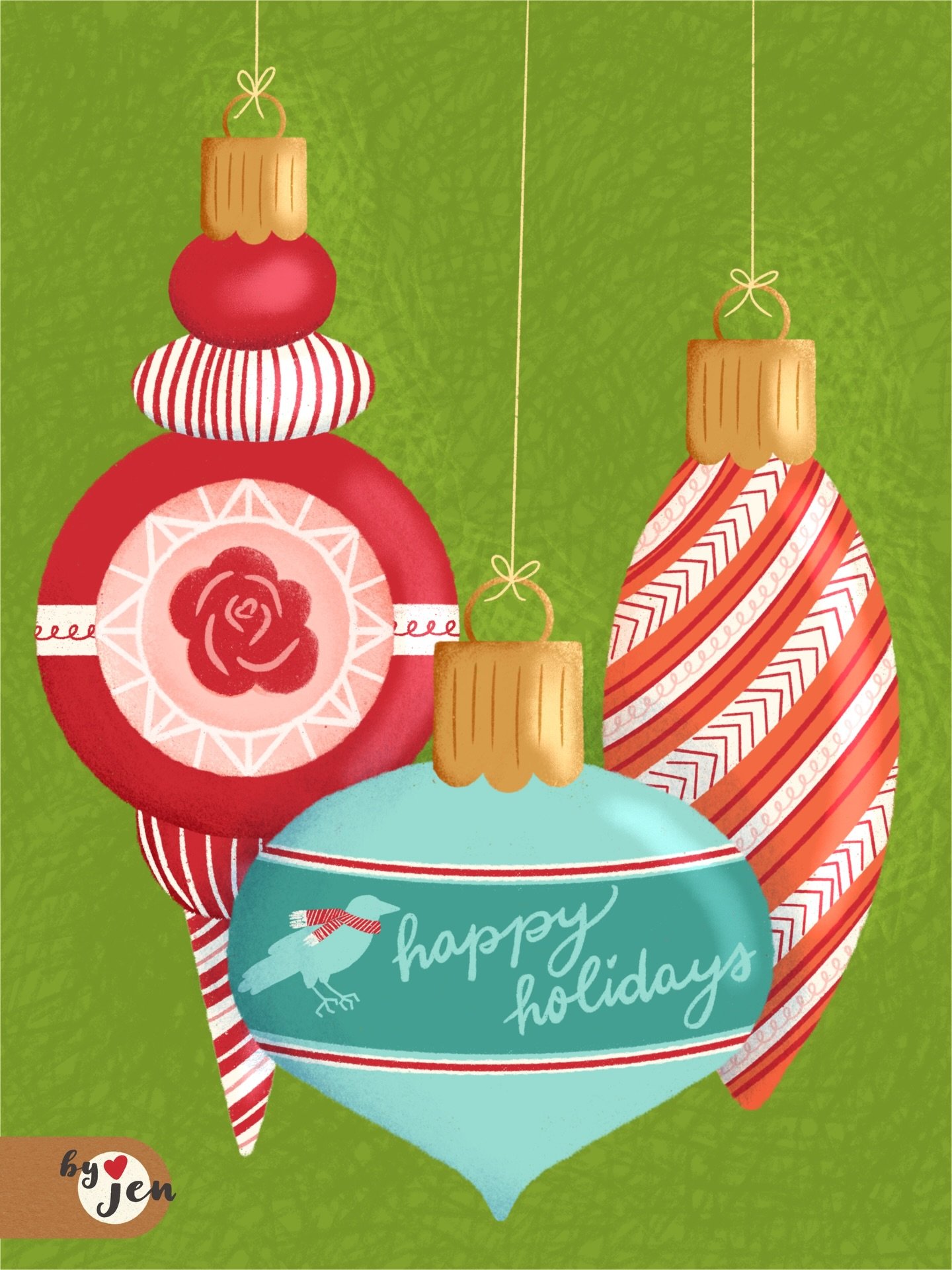 Excited to be &ldquo;hanging&rdquo; out with family this coming week 🦃

Working on more ornament artwork while keeping up with #cheervember25 prompt: Crows + Rose

Thank you to all the hosts for the inspo and encouragement: @emilydunn.illustration @