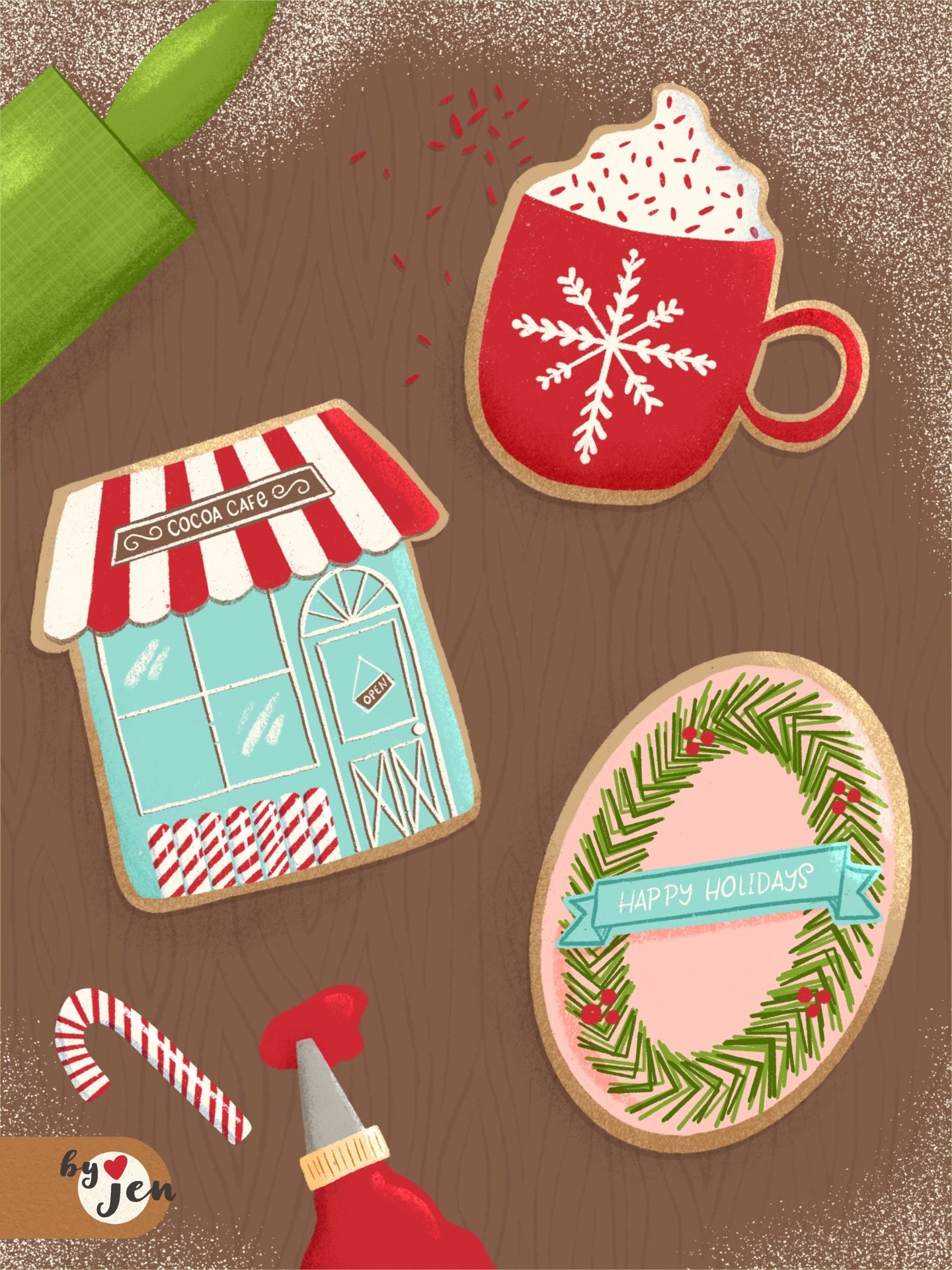 Cocoa dreams and marshmallow wishes ❄️

Jumping in the fun of another art challenge: #tinseltown2025 hosted by @jillian.nichole.illustration @daniellechandlerdesign @eveandersondraws @megpieprint @lack.studio @vihiboh @care2c (thank you all for the i