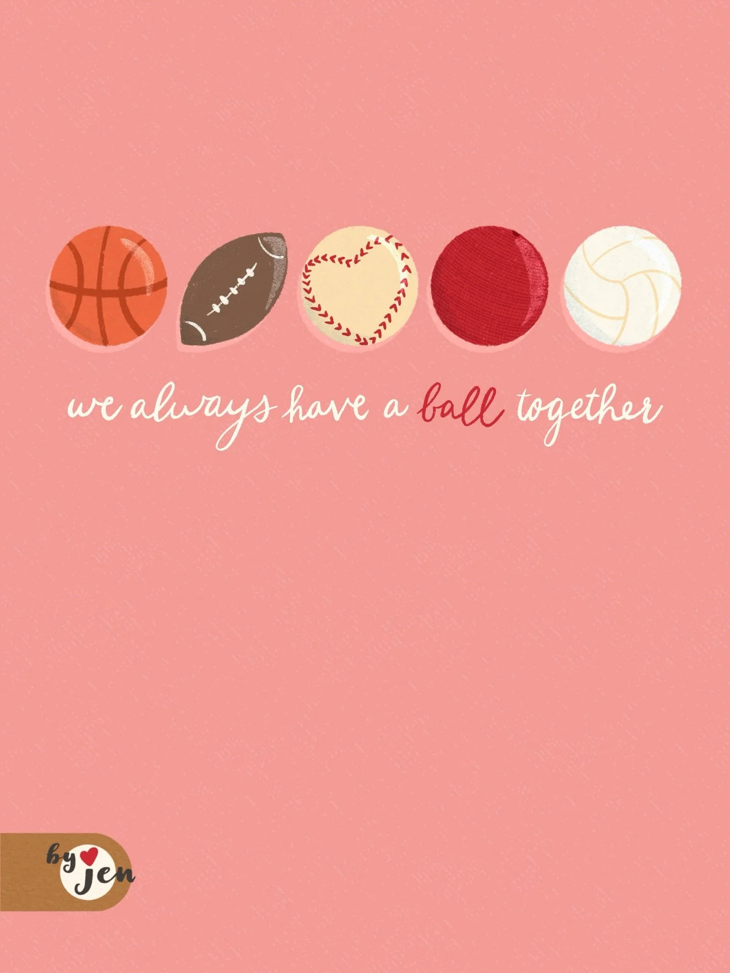 Hope your Valentines Day is a &ldquo;ball&rdquo; &hearts;️

Day 20: Bouncy Ball. I know, not all &ldquo;bouncy balls&rdquo; but inspired by 🏀🏈⚾️🏐

🏷️ #75art &bull; #75artwithgenna &bull; Valentine card design &bull; pun loving &bull; surface patt