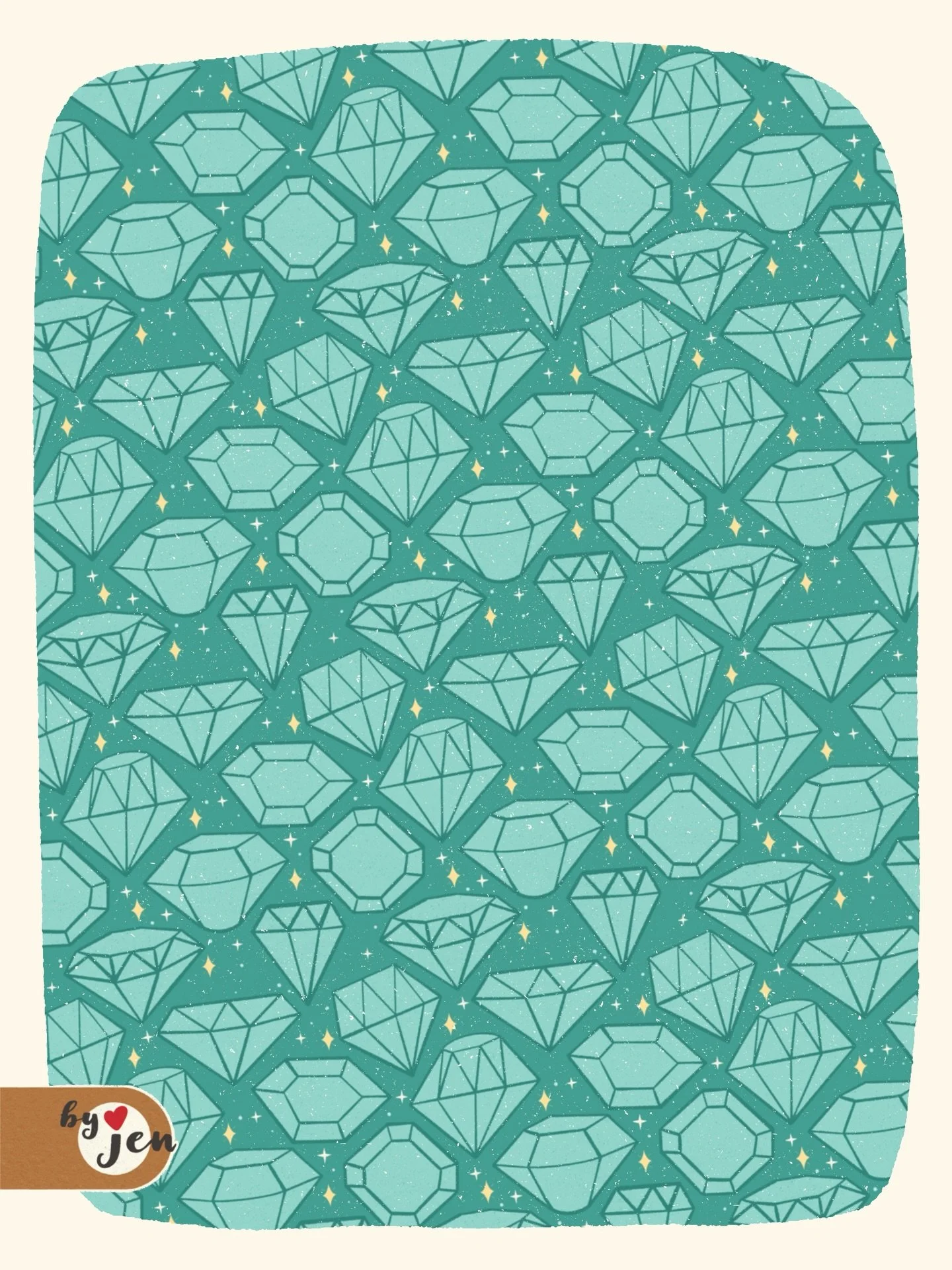 Shine Bright 💎

Here&rsquo;s a previous gemstone/diamond piece (2nd slide) refreshed with my beloved aqua and subtle brushstroke changes creating new texture, inspired by two challenges: 
#repostyourart prompt: sparkle, shared by @byjessicaelena
#re