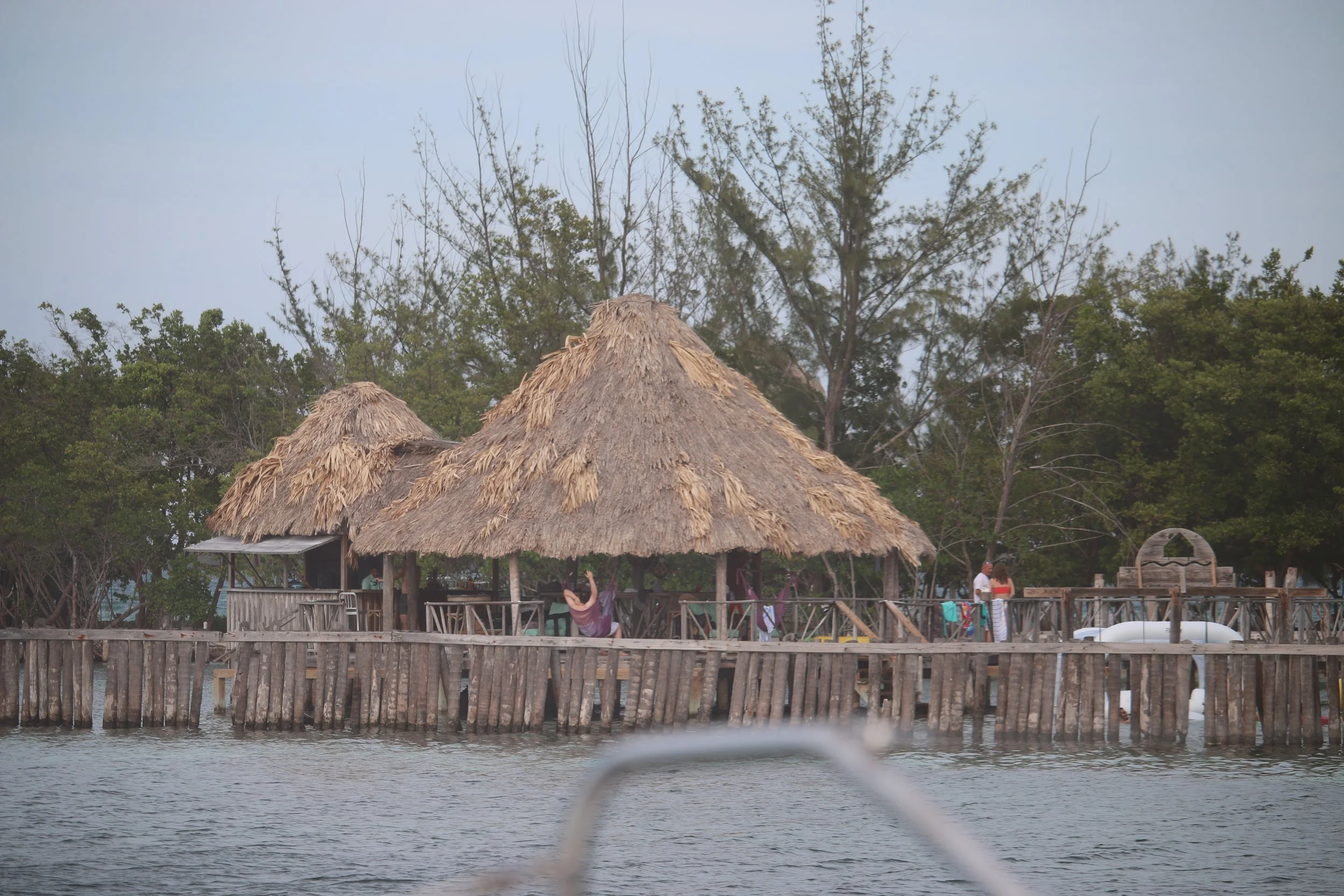 View of the lagoon from our catamaran