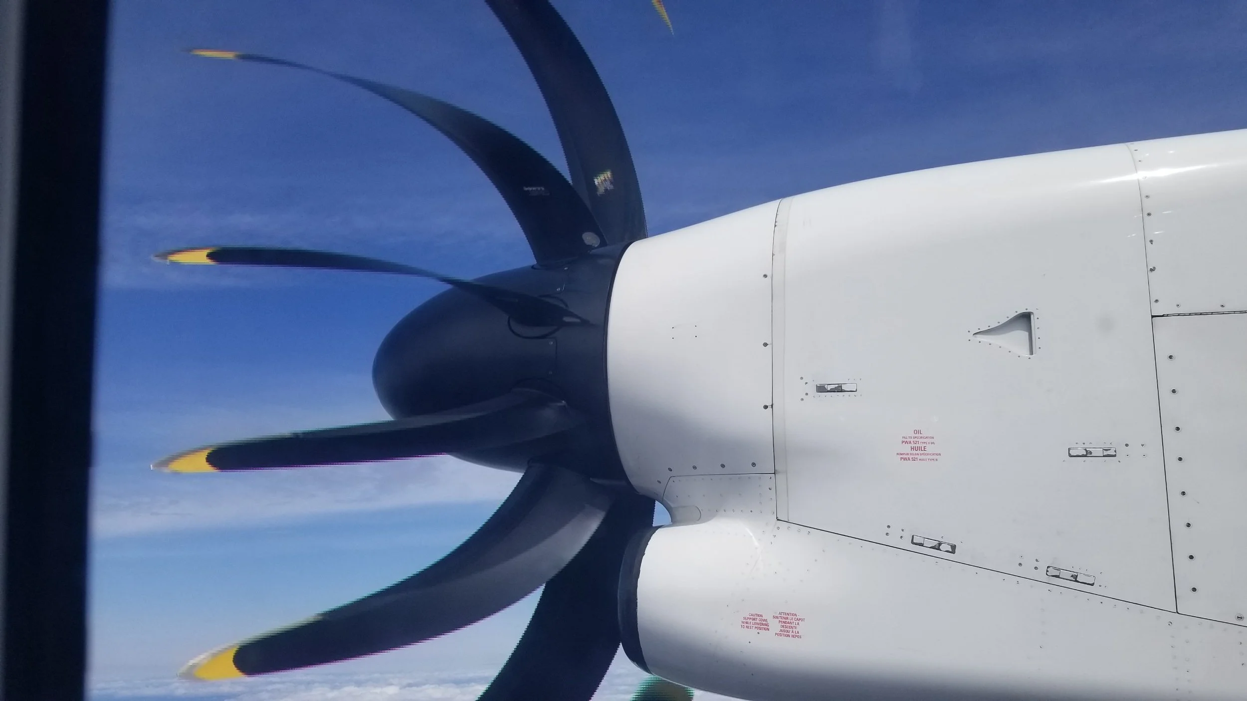  A unique effect of digital photography - rolling shutter. Goggle it! 