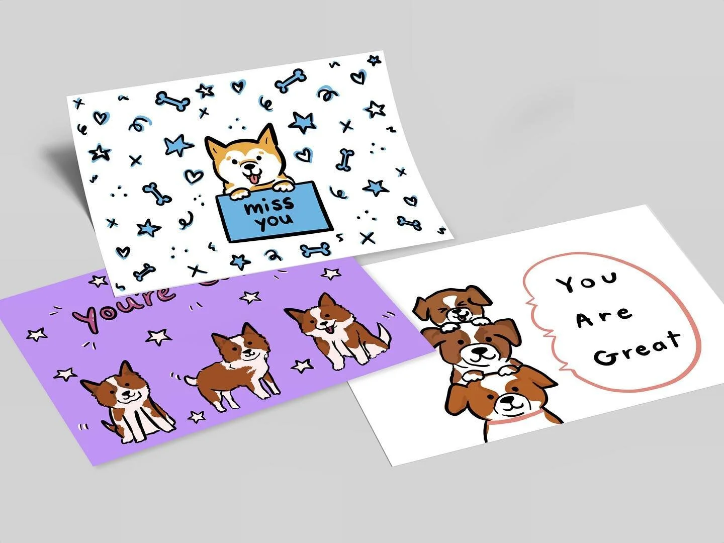 tried out a new style for @animalheartrescue 

#animalrescue #dogs #dogillustration #carddesign #postcards #doglovers #adoptdontshop #greetingcards #charity #charityevent #animalillustration #cute #cutedog #rescuedog #japan #tokyo #animalheartrescue 