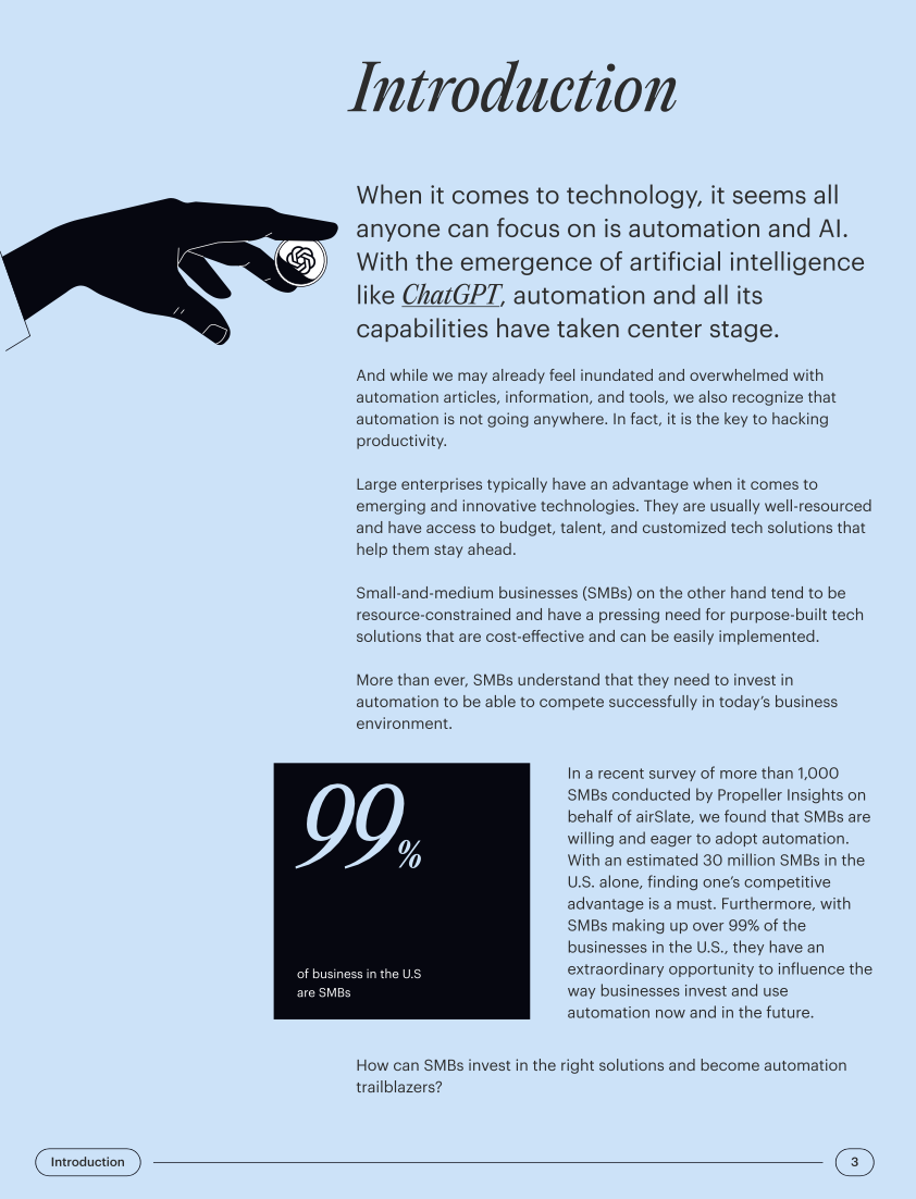 Excerpt from SMB automation report