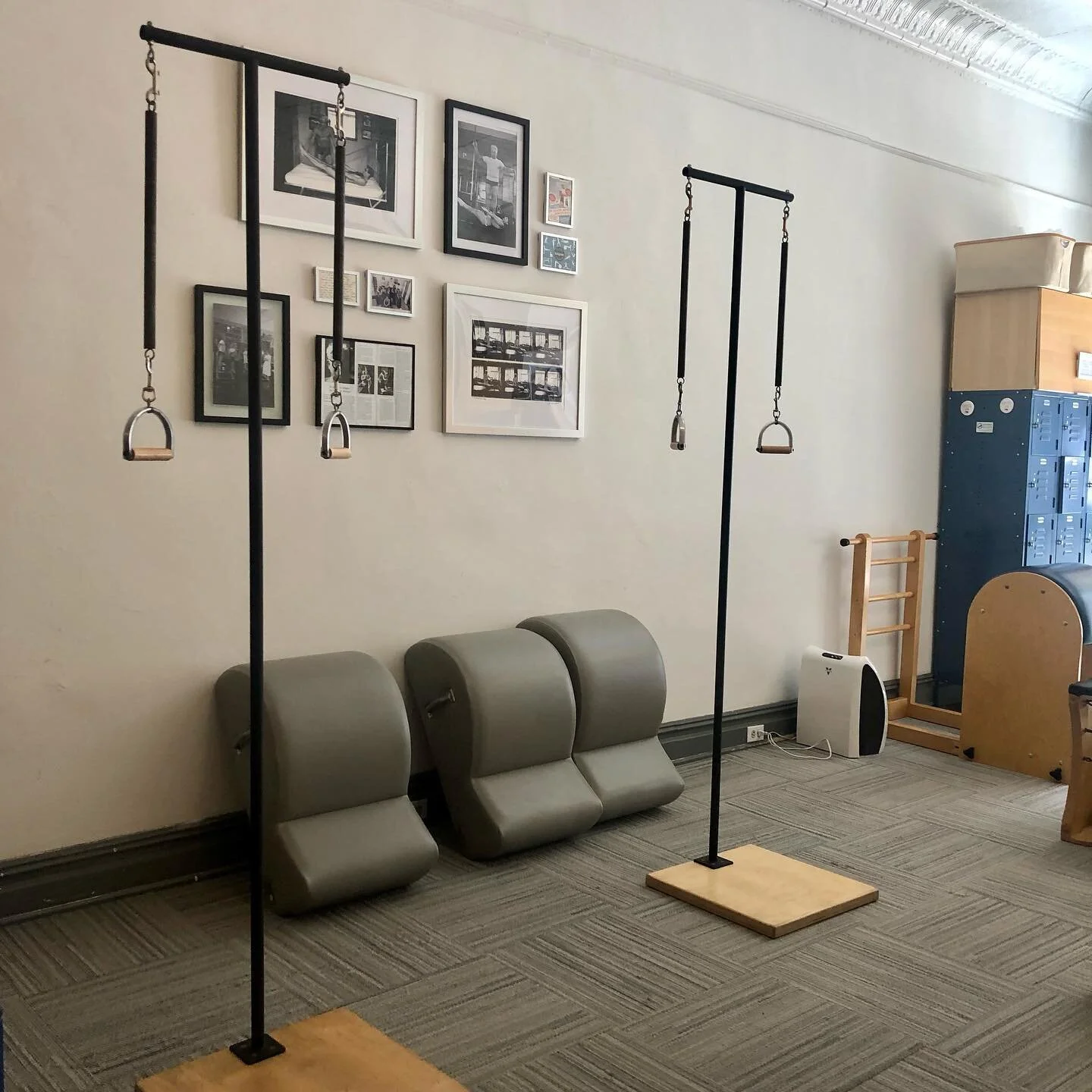 Just a pretty, moody moment at work today. #nofilter #pedopul #spinecorrector #ladderbarrel #teamgratz #pilatesstudio