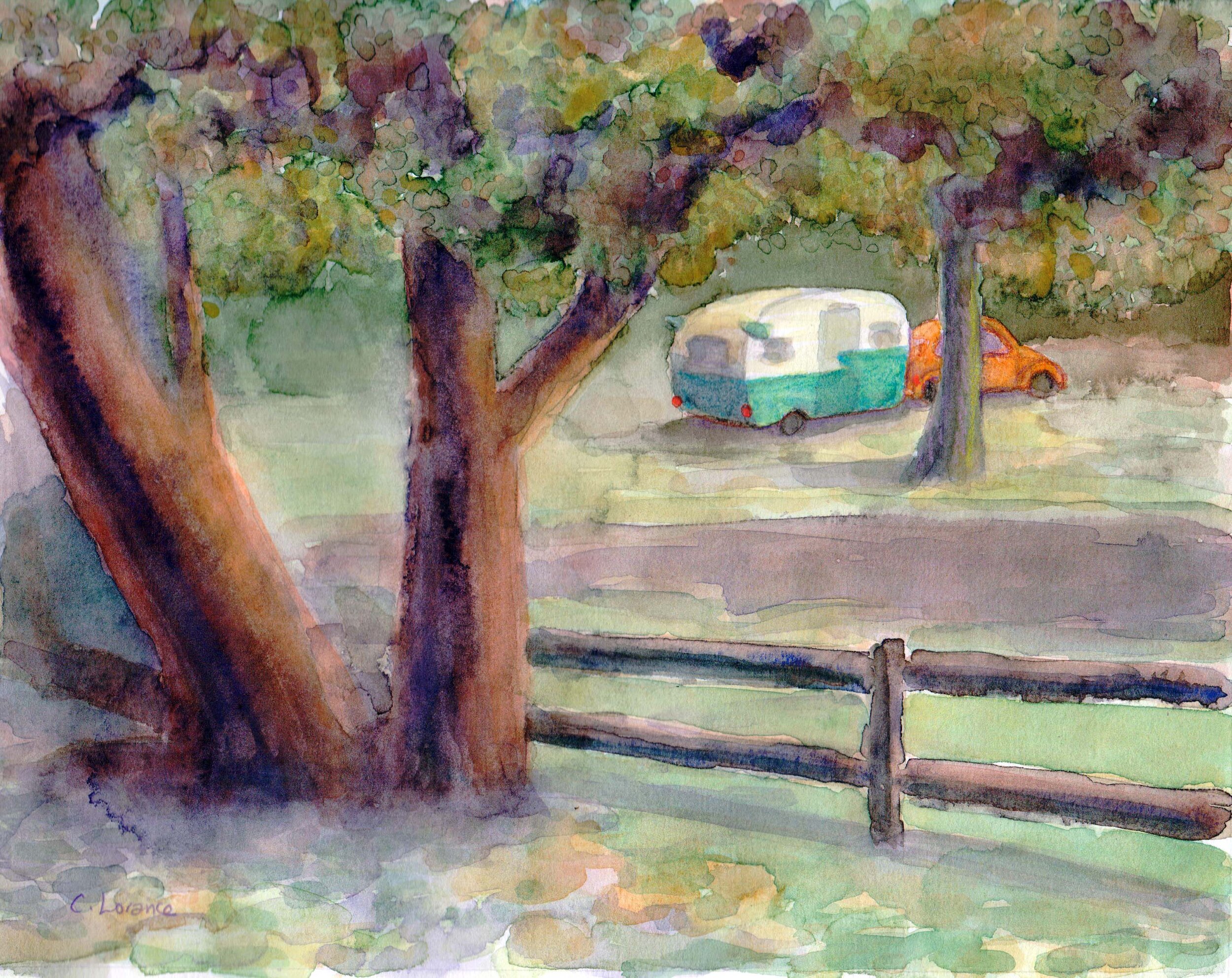 Pennsy Trail, watercolor, 9" x 12", 2019, SOLD