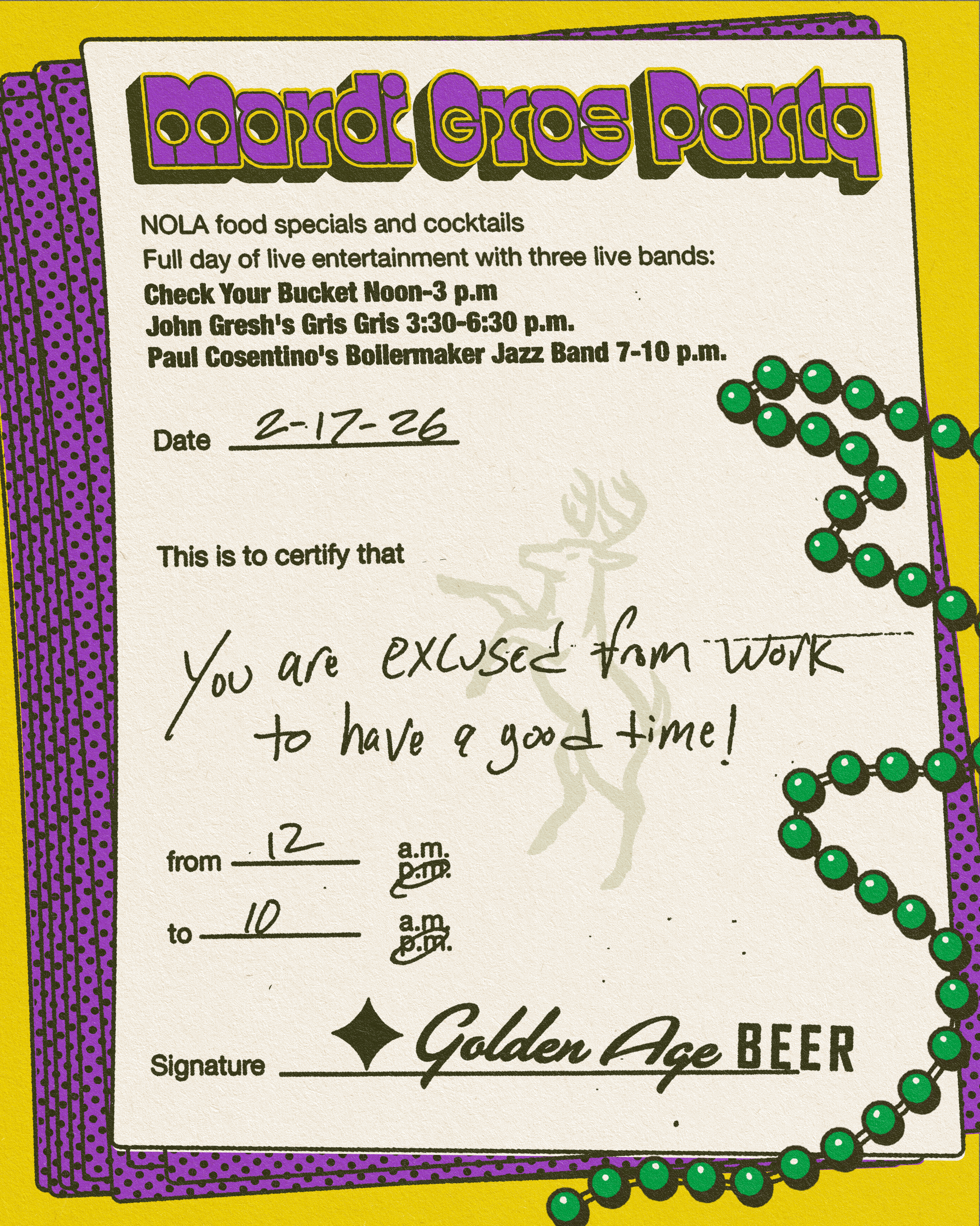 Mardi Gras at Golden Age!