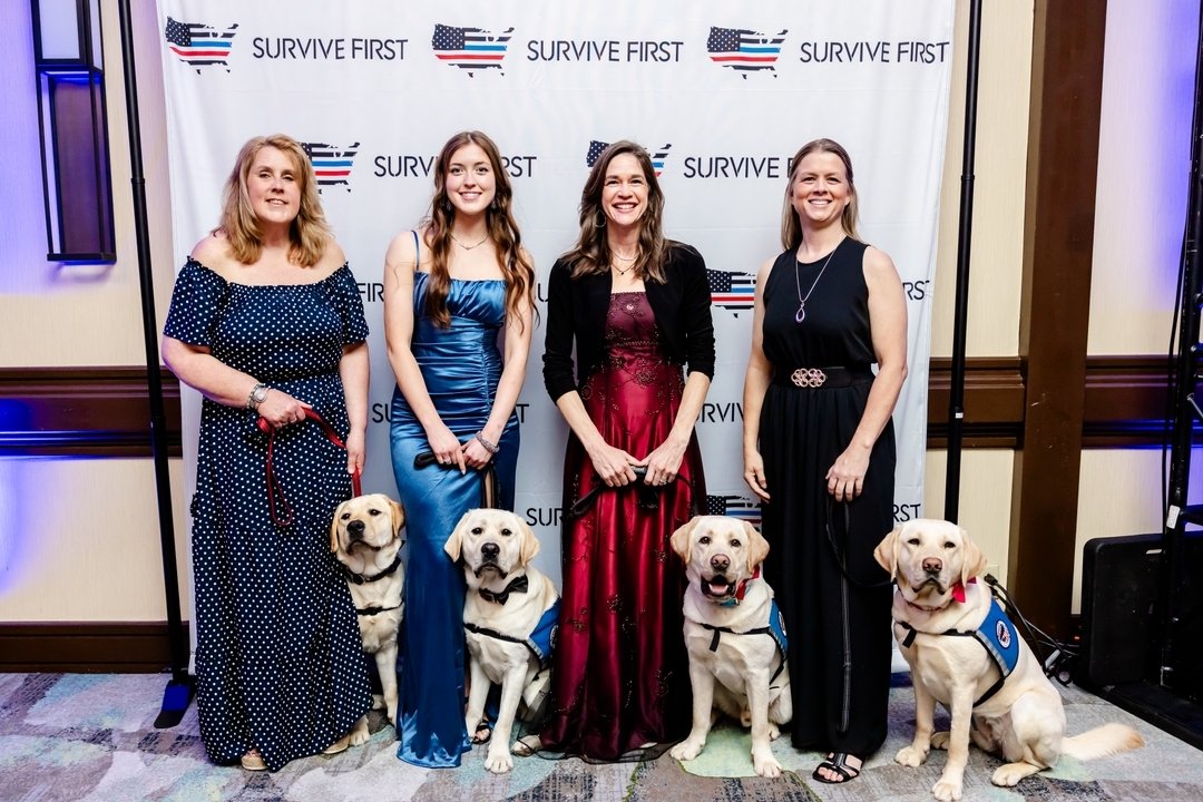 How cute are these guests? Training service dog's for first responders during this years Survive first gala.