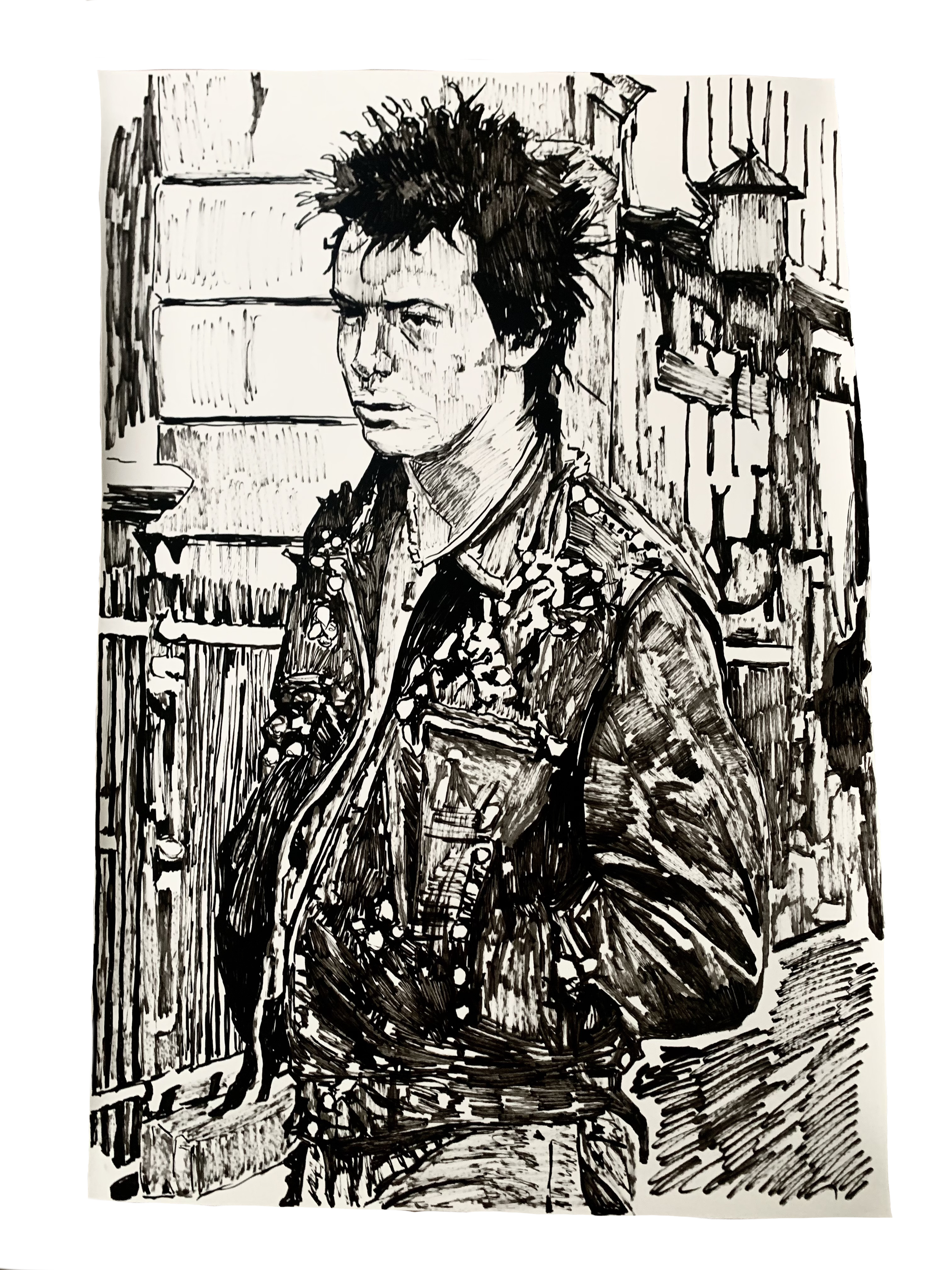 Sid III, 2021, acrylic on yupo paper