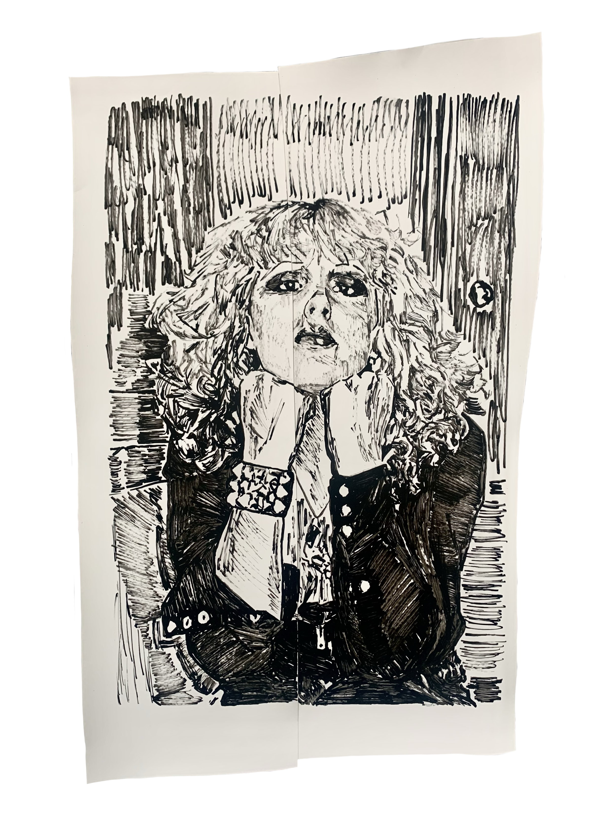 Nancy III, 2021, acrylic on yupo paper