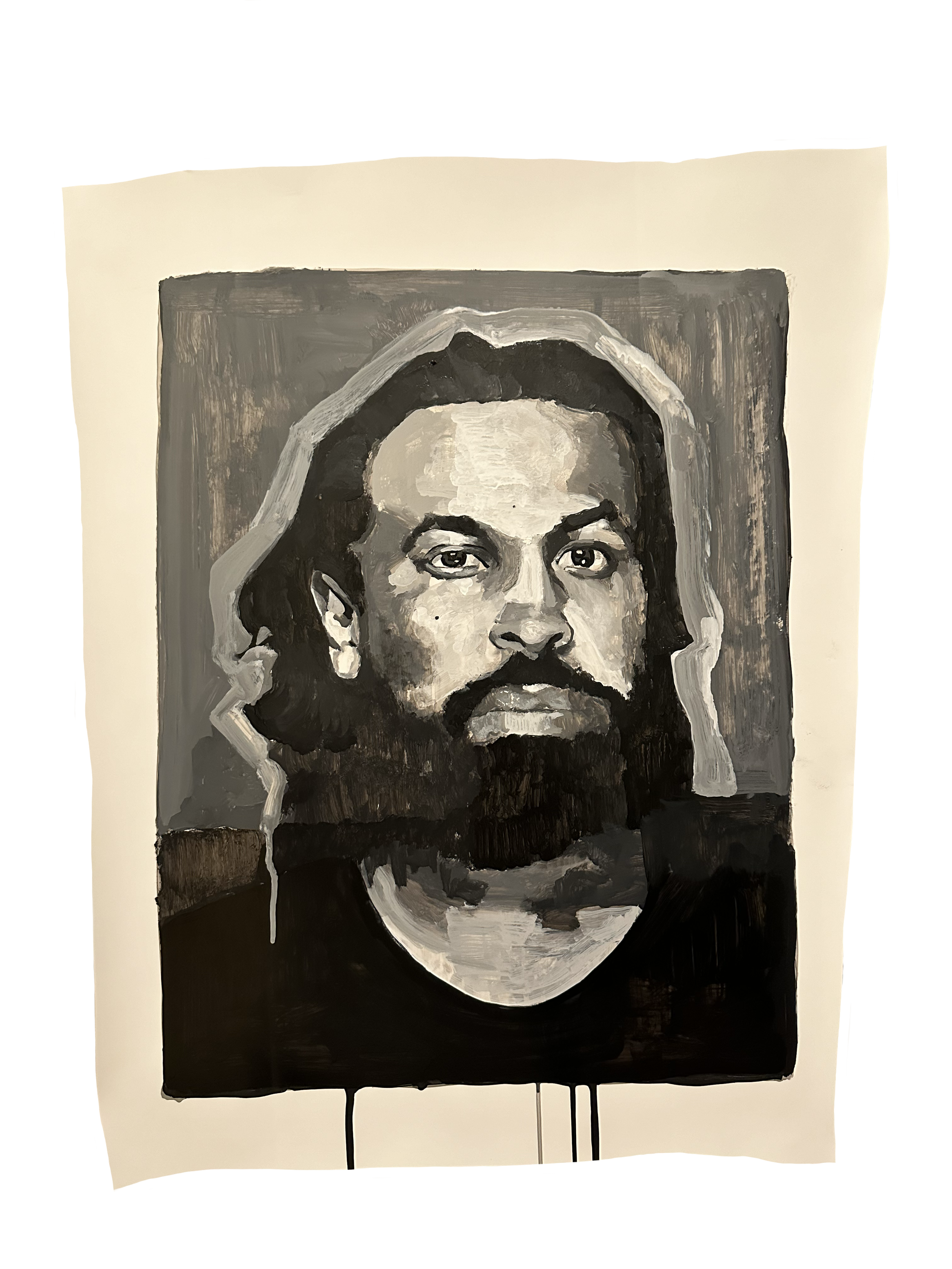 37, 2023, acrylic on yupo paper, 26.25 in x 21.5 in
