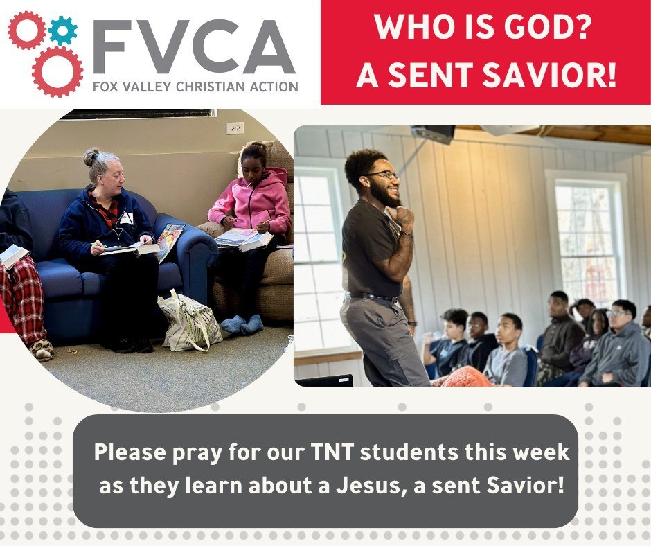 As we near a time of Thanksgiving, we are very thankful for TNT Leaders who this week are teaching students about Jesus, a sent savior. Learn more about the program at https://fvca.org/school-year,