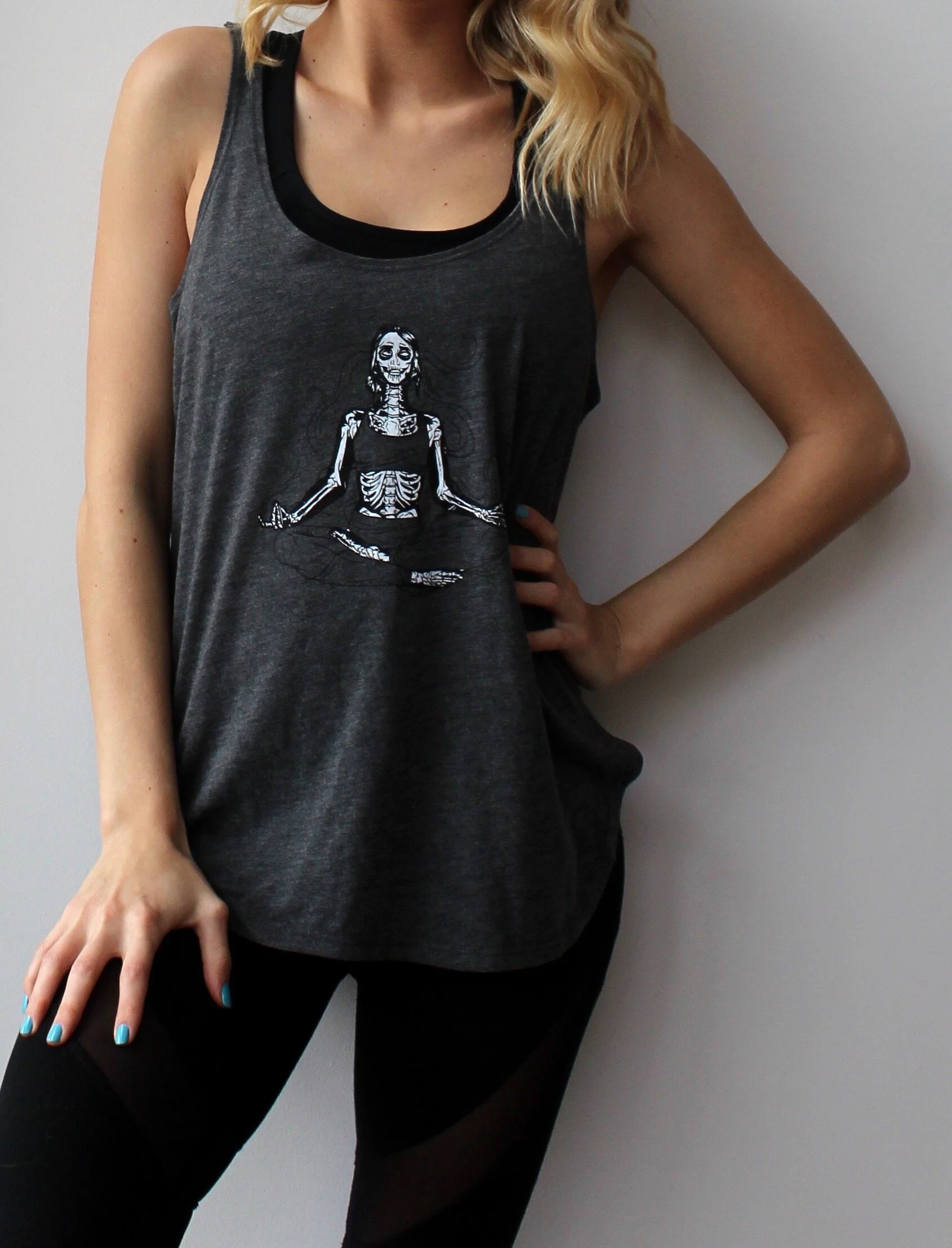 Skeleton Yoga Tank Top