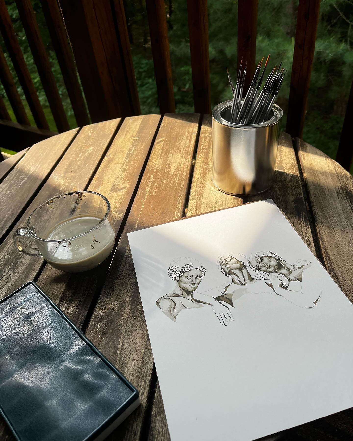 Such a lovely morning for painting😌