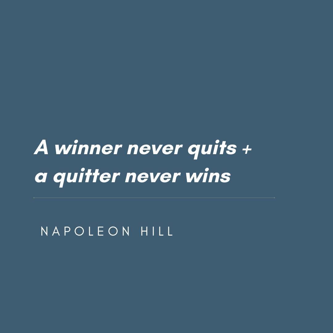 We all want to throw in the towel sometimes.⁠
⁠
A big client falls through. ⁠
A project takes way longer than it is supposed to. ⁠
A proposal doesn't land you a client. ⁠
⁠
It happens to ALL OF US. ⁠
⁠
But, you aren't a quitter.⁠
⁠
You are a winner a