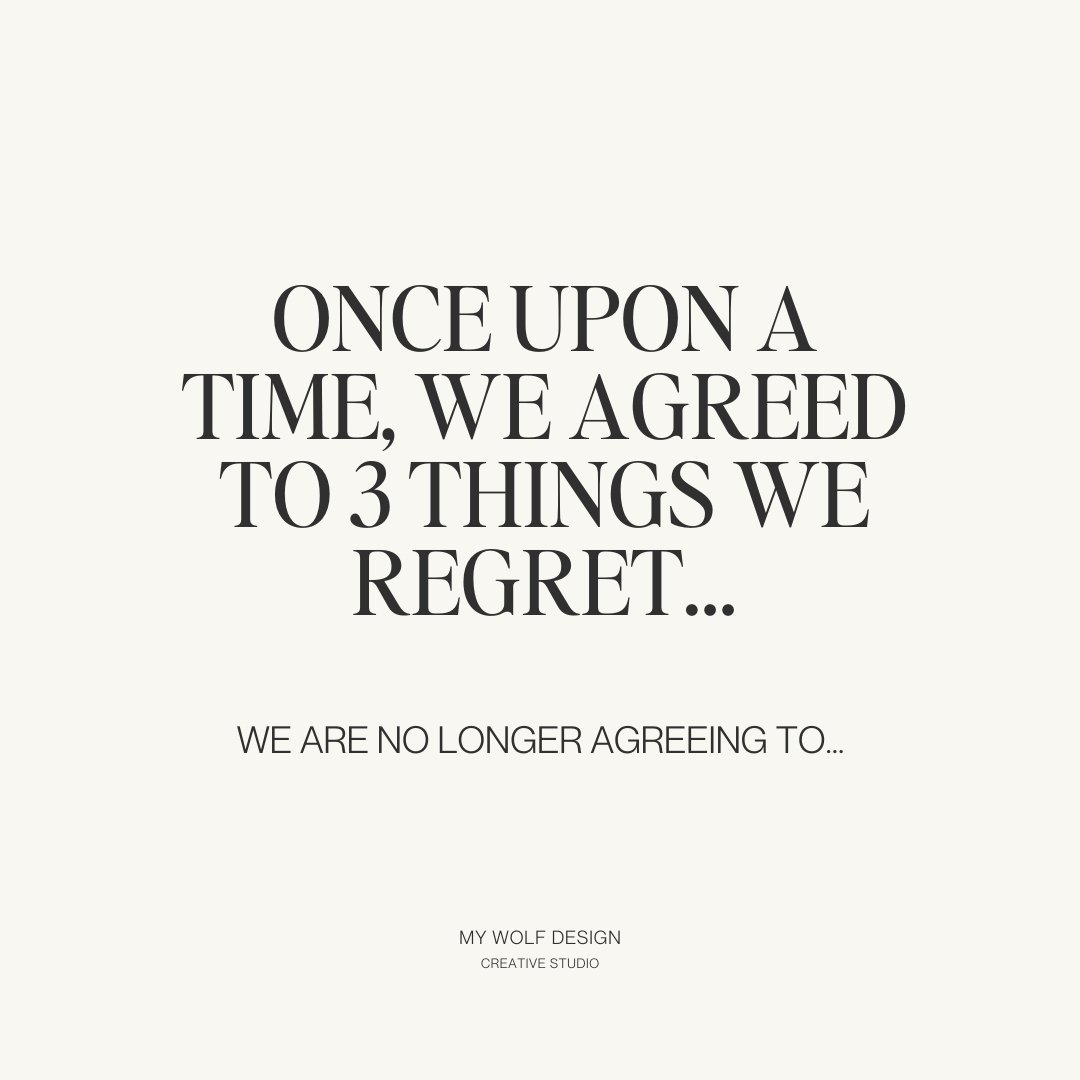 It's a hard no now. #SorryNotSorry

When we make exceptions, we compromise your results and that's not why we are here.

Our mission is to build your foundations properly so you can confidently and successfully scale your business.