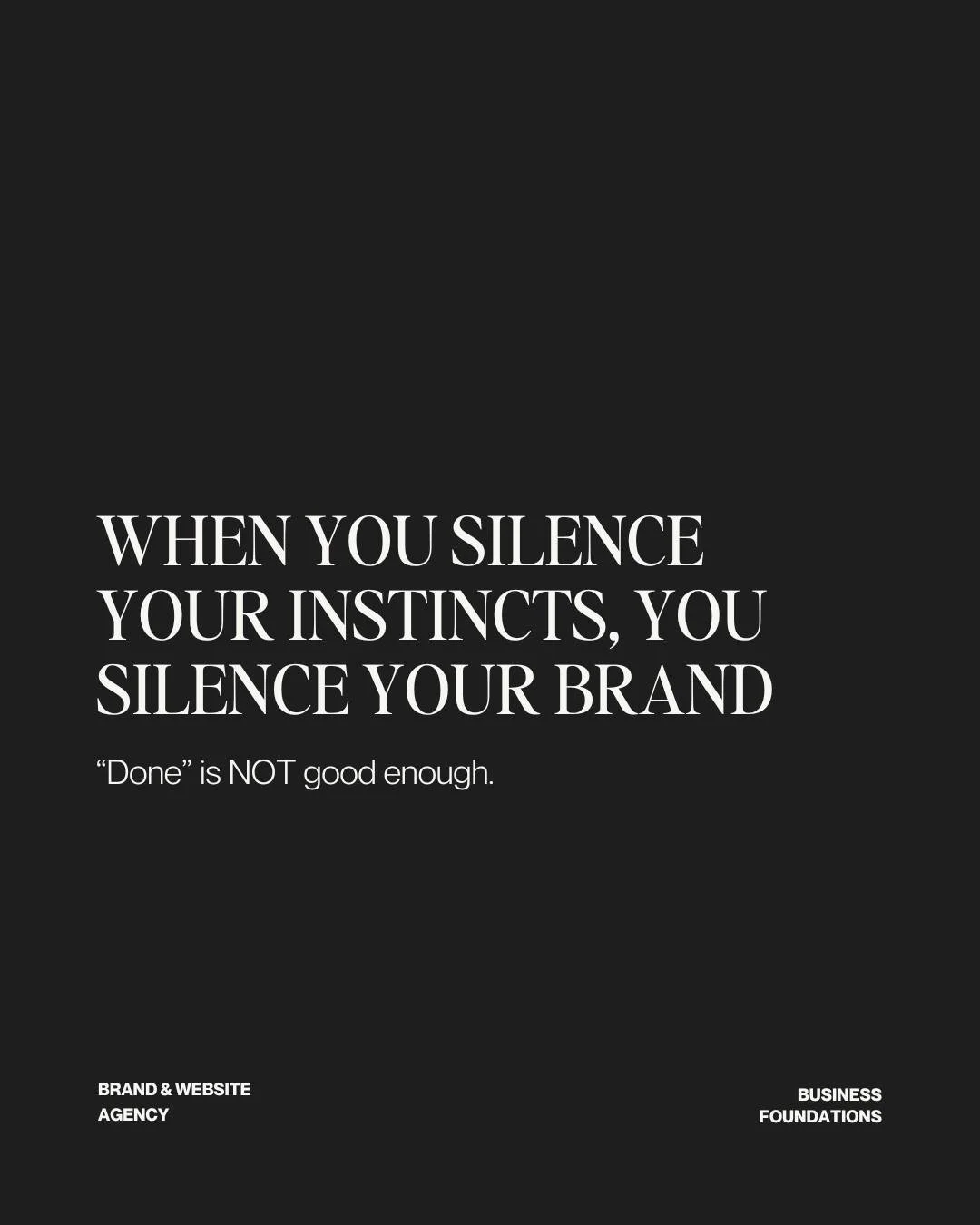 If you&rsquo;ve ever signed off on a project out of frustration and &quot;I just need it done&quot;, this one&rsquo;s for you.

A client came to us with branding she had already invested in. On paper, it was &ldquo;done.&rdquo; But her gut told her i