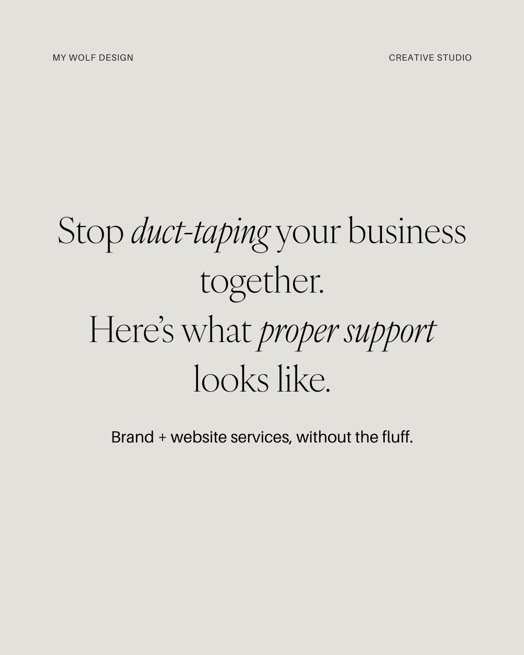 Most businesses don&rsquo;t need more, they need the right support for the stage they&rsquo;re in.

That&rsquo;s why our offers aren&rsquo;t one-size-fits-all.
Some businesses need foundations.
Some need alignment.
Some need momentum.
Some need a ful