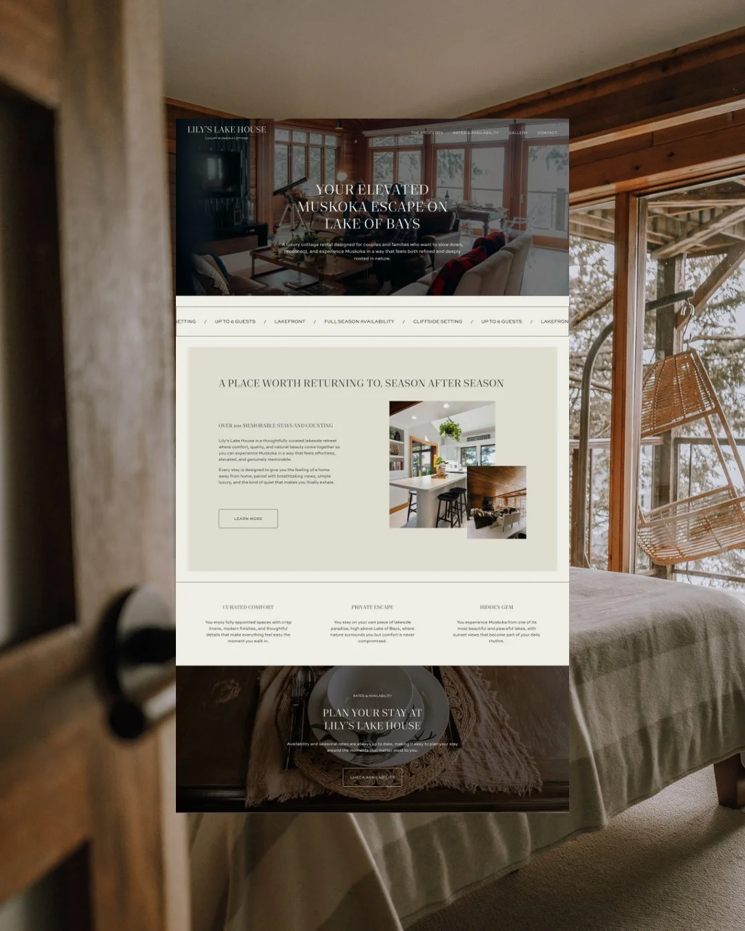 We launched our semi-custom website templates in November 2025, and this was one of the first to be scooped up. ✨

And this one&rsquo;s extra special because Delia is a former custom brand + website client who came back to us for her Airbnb.
That kin