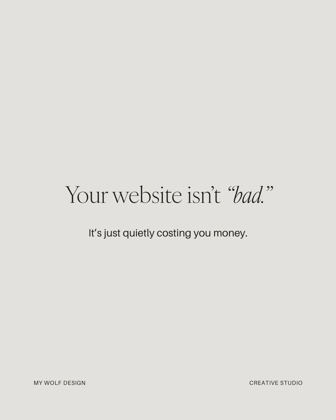 Most struggling websites don&rsquo;t look terrible.

They look&hellip; fine.

Clean enough.
Modern enough.
&ldquo;Good enough.&rdquo;

And that&rsquo;s exactly the problem.

Because here&rsquo;s what &ldquo;fine&rdquo; usually means:

People visit&he