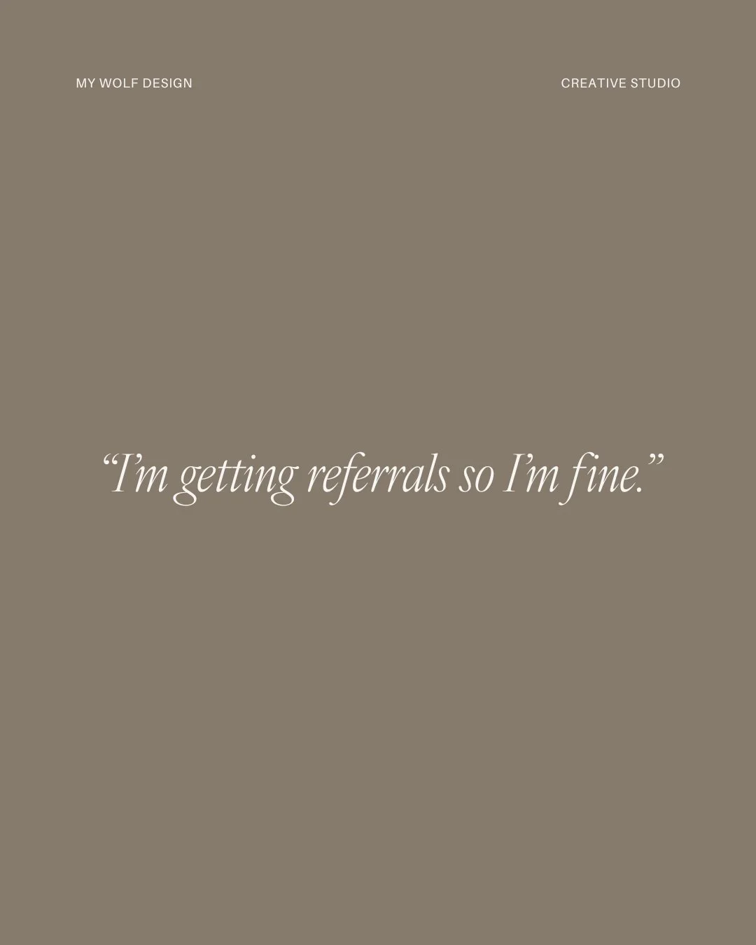 Referrals still check your website.

Every single time.

They might love you already. They might have heard amazing things. They might be 90% sold before they even click.

They&rsquo;re still clicking.

And you never see the ones who land there, hesi