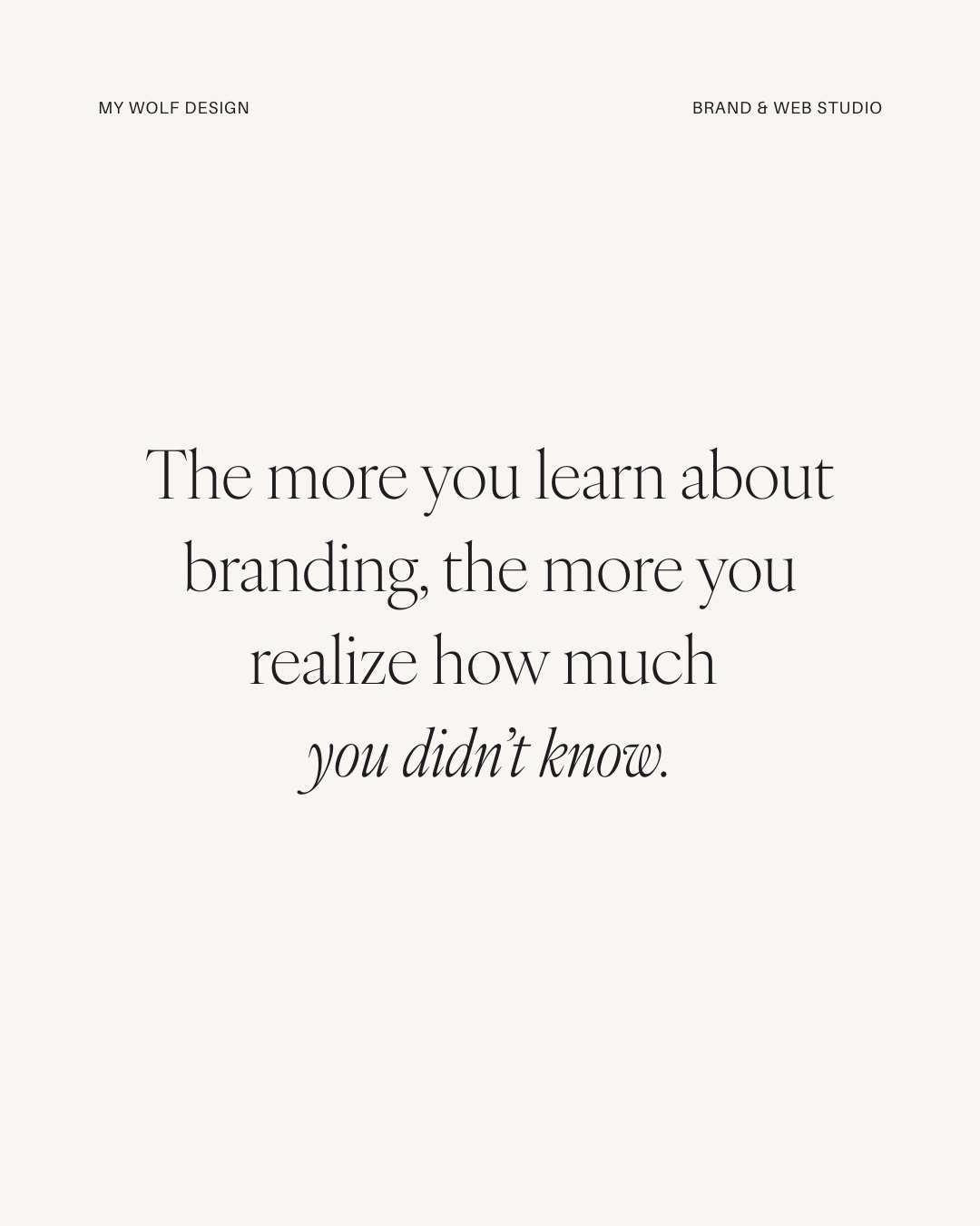 There&rsquo;s a well-known cognitive bias called the Dunning&ndash;Kruger effect.

It describes something that happens when people are new to a field.

At the beginning, the work looks simple.

A logo looks like a font and an icon.
A website looks li