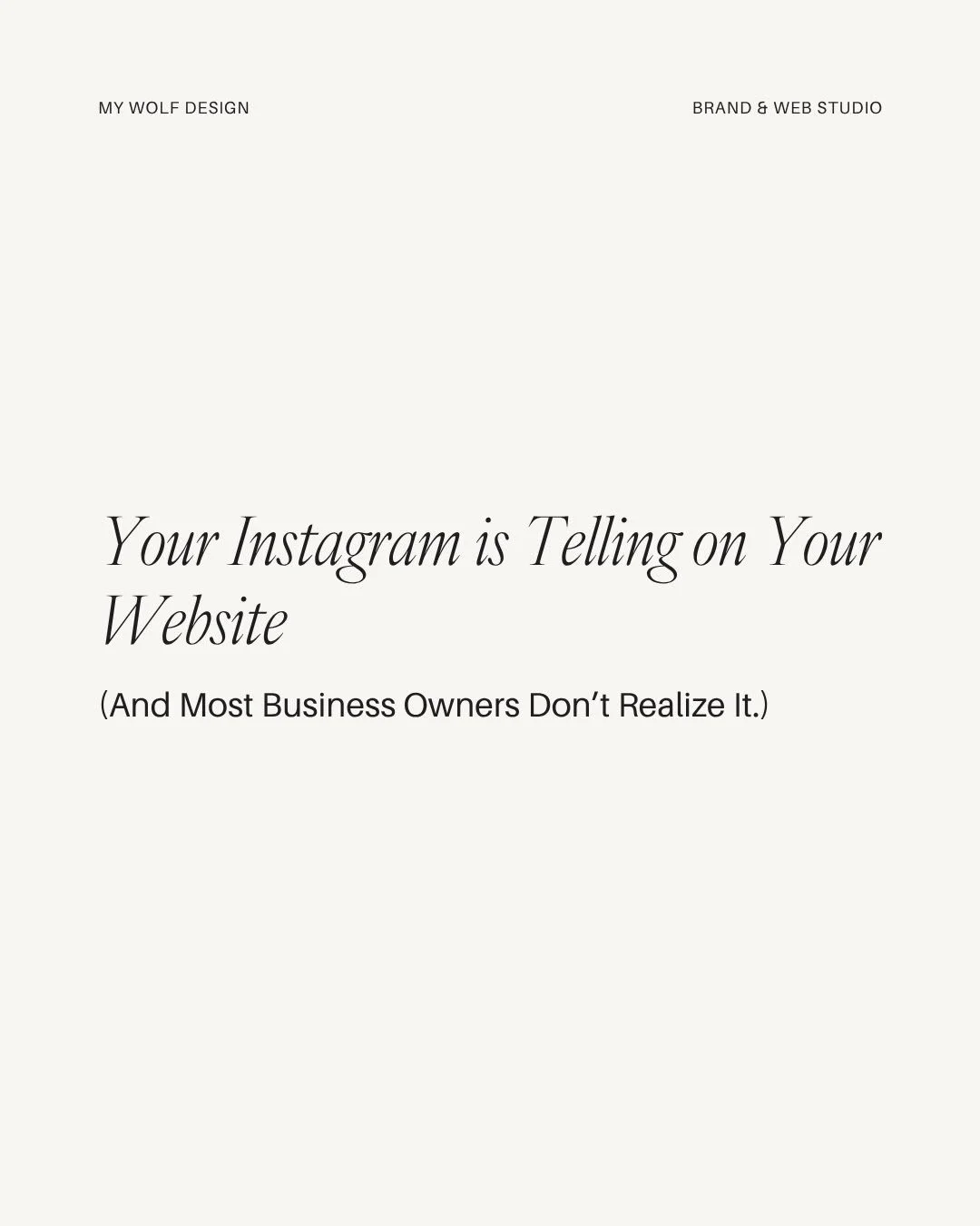 Here&rsquo;s the uncomfortable truth:
⠀⠀⠀⠀⠀⠀⠀⠀⠀
I can usually tell if a website is struggling before I ever click the link in bio.
⠀⠀⠀⠀⠀⠀⠀⠀⠀
Because Instagram shows me how you think about communication.
⠀⠀⠀⠀⠀⠀⠀⠀⠀
If your posts are hard to read, overw