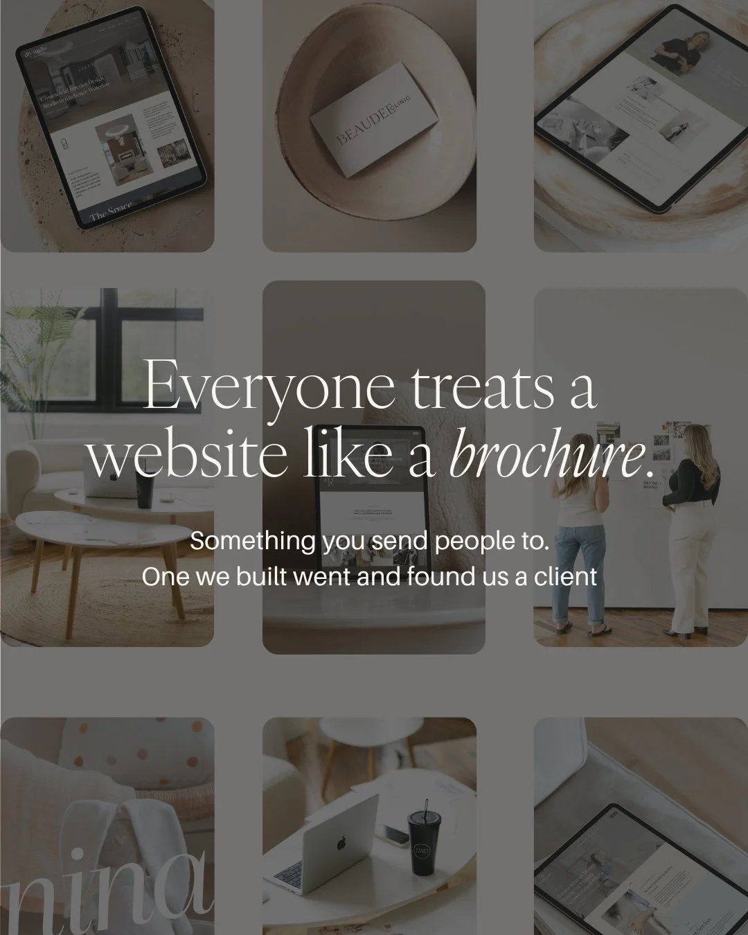 She landed on a client's website and it made her want to know who built it.

I built that site to bring my client work, and it does. What I didn't expect is that it would bring me work too, from someone who has never followed me, never seen one of th