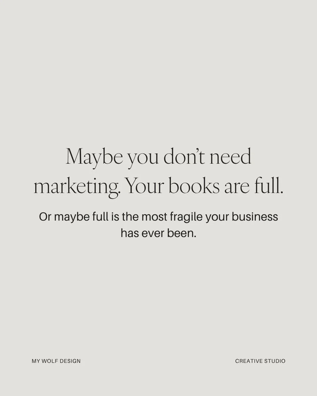 I asked someone this recently and felt slightly awful doing it.

If two of your clients finished up next month, for reasons that had nothing to do with you at all, would that be a scary thought?

Bear with me, because the follow-up is the real questi