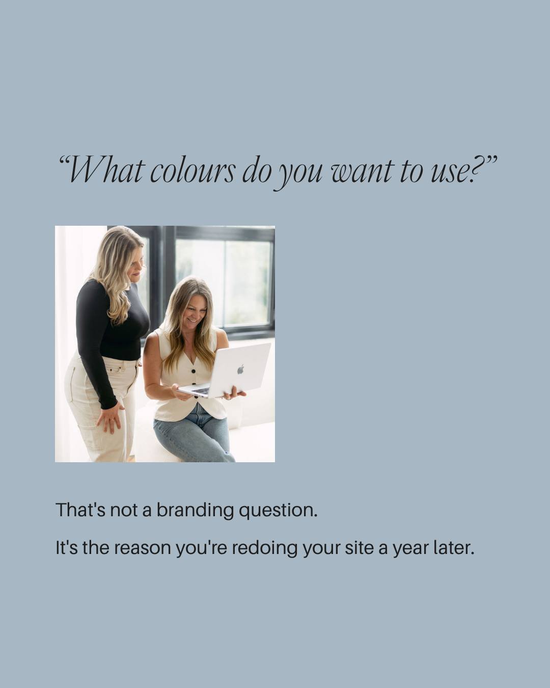 Somebody built you a website and asked what colours you liked. Maybe a font you'd seen somewhere. Then it launched, and that was the branding.

Except nobody asked who you're actually for. Whether you're meant to sit at the premium end of your market