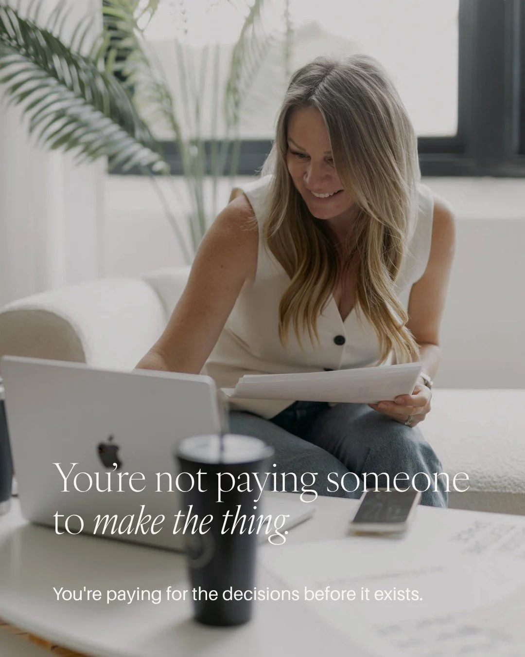 Two quotes. One is double the other. Both can build you a website.
That's not what you're choosing between.

You're choosing who knows the font you love makes you look cheap to the exact woman you want.

Who knows your testimonials are in the wrong p