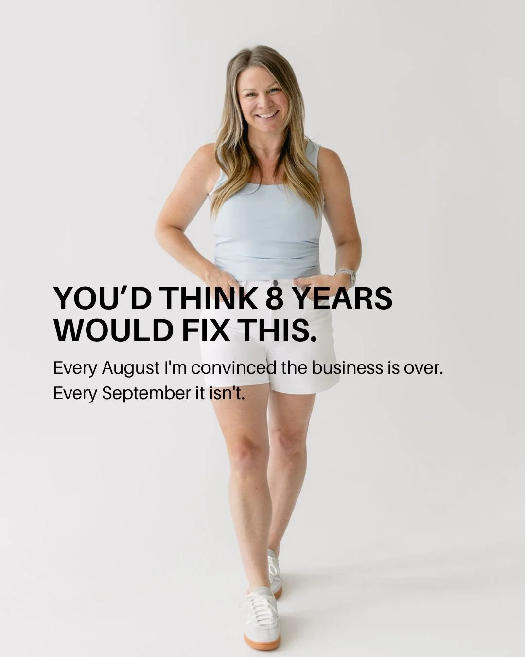 The leads are slowwwwww in summer. Every year. My clients are mostly women with kids, they're home, they're with their families, and quite rightly nobody is thinking about their website in July.

I know this. It is the most predictable thing about my