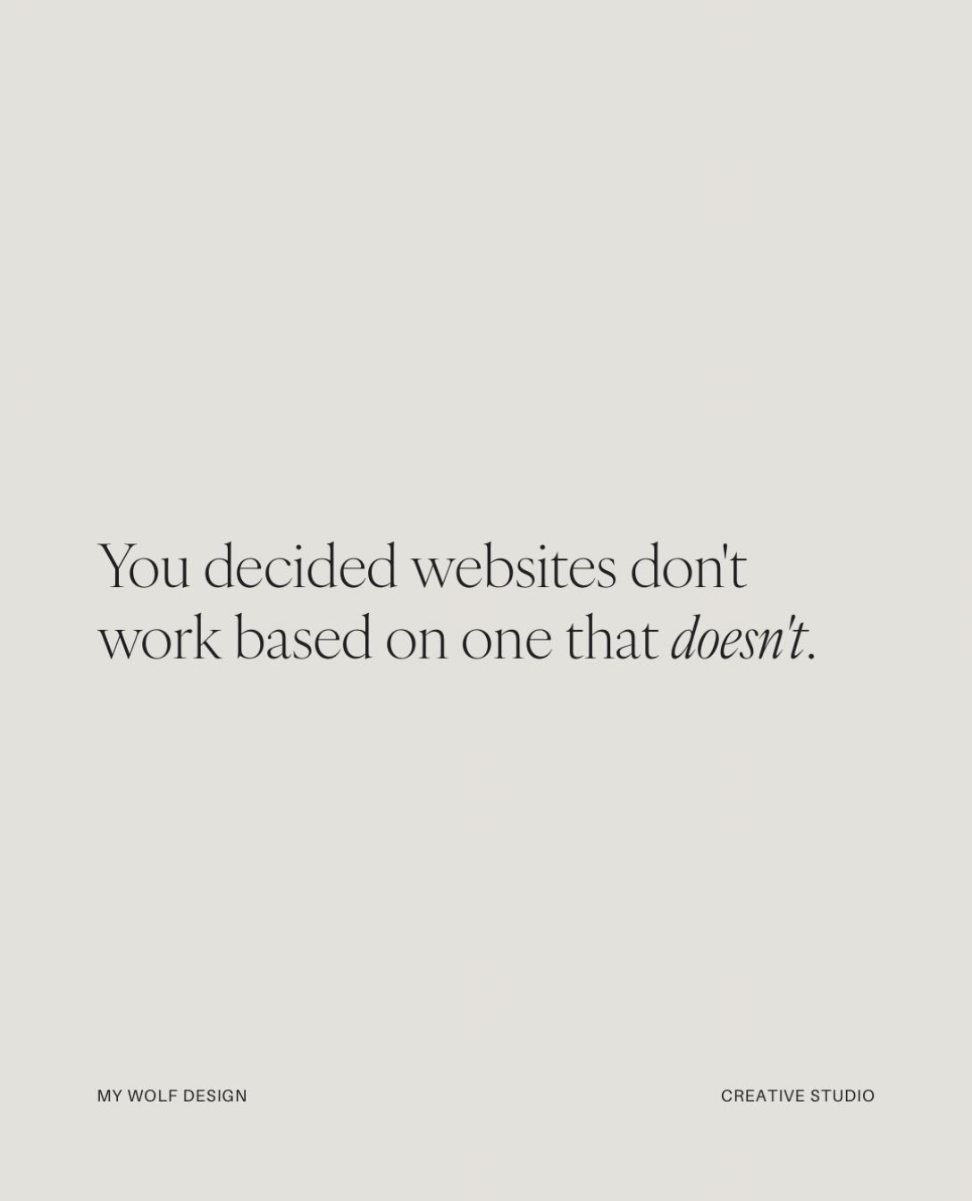 I hear this all the time, in the same flat way. Like it&rsquo;s settled. Like it&rsquo;s a fact about websites rather than a fact about that one.

It doesn&rsquo;t bring you leads because it was never built to. Which isn&rsquo;t the same as it can&rs