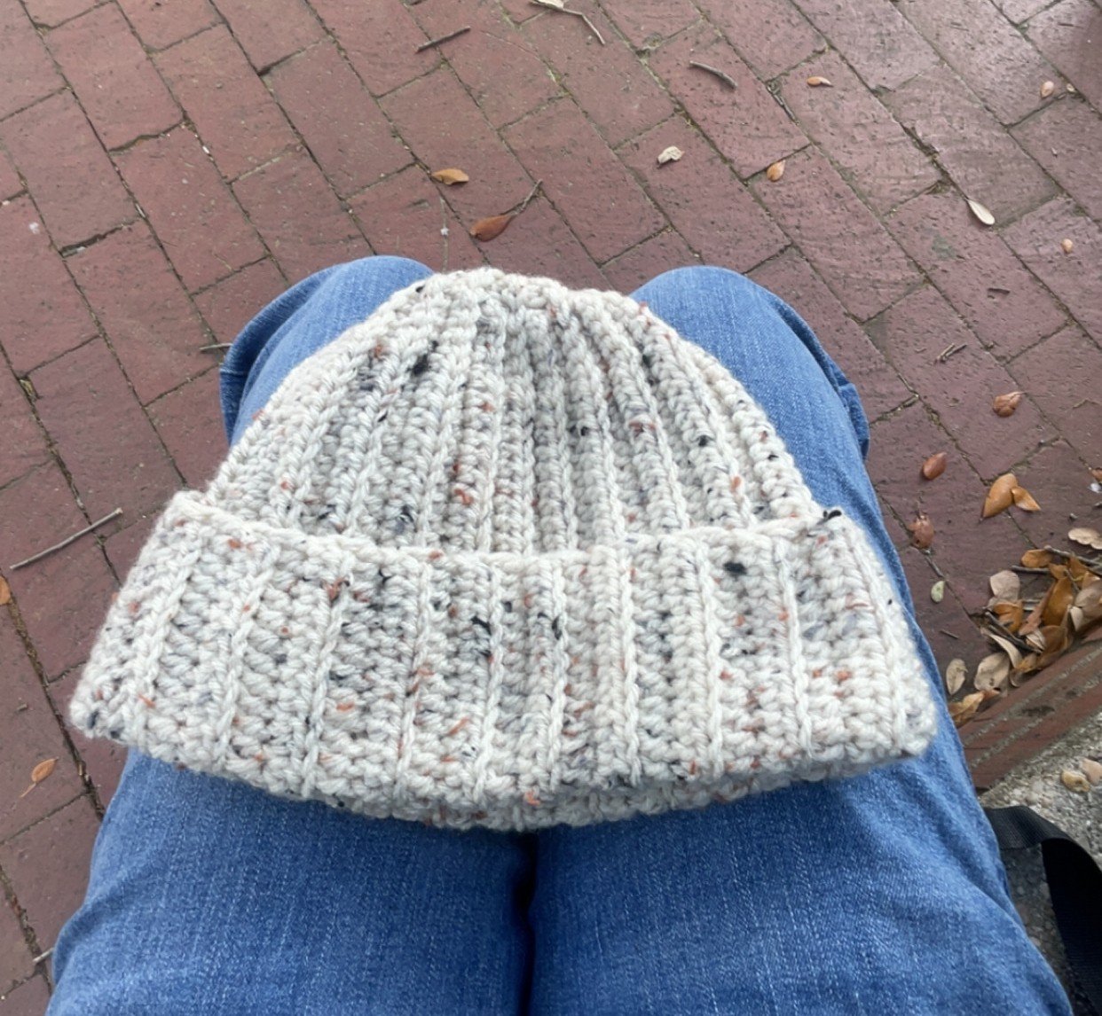 SPECKLED CALICO BEANIE.JPG