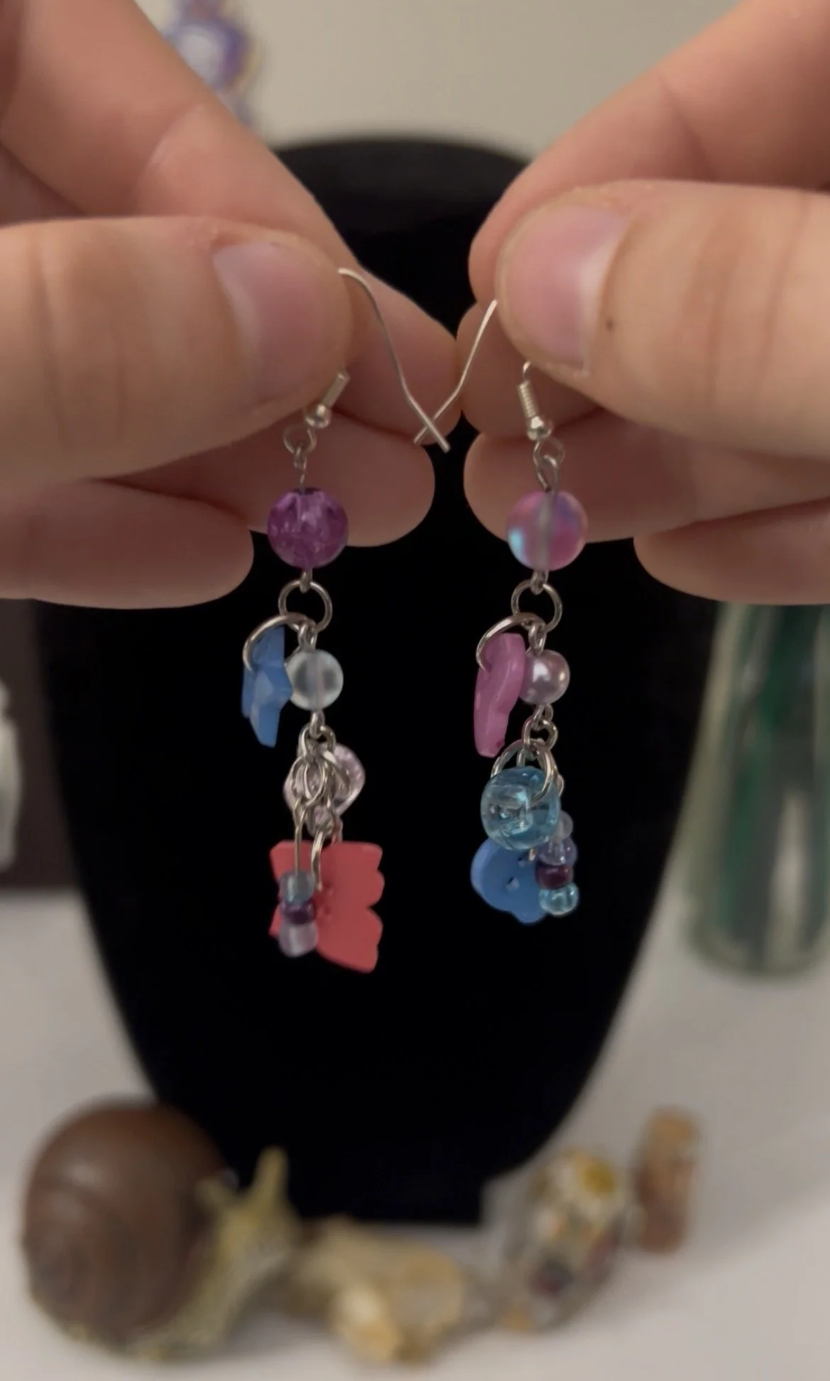 BUTTON EARRINGS