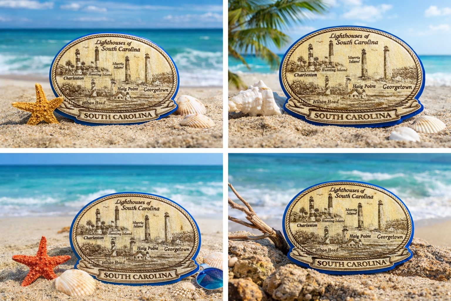 SOUVENIR MAGNETS - LIGHTHOUSES OF SOUTH CAROLINA