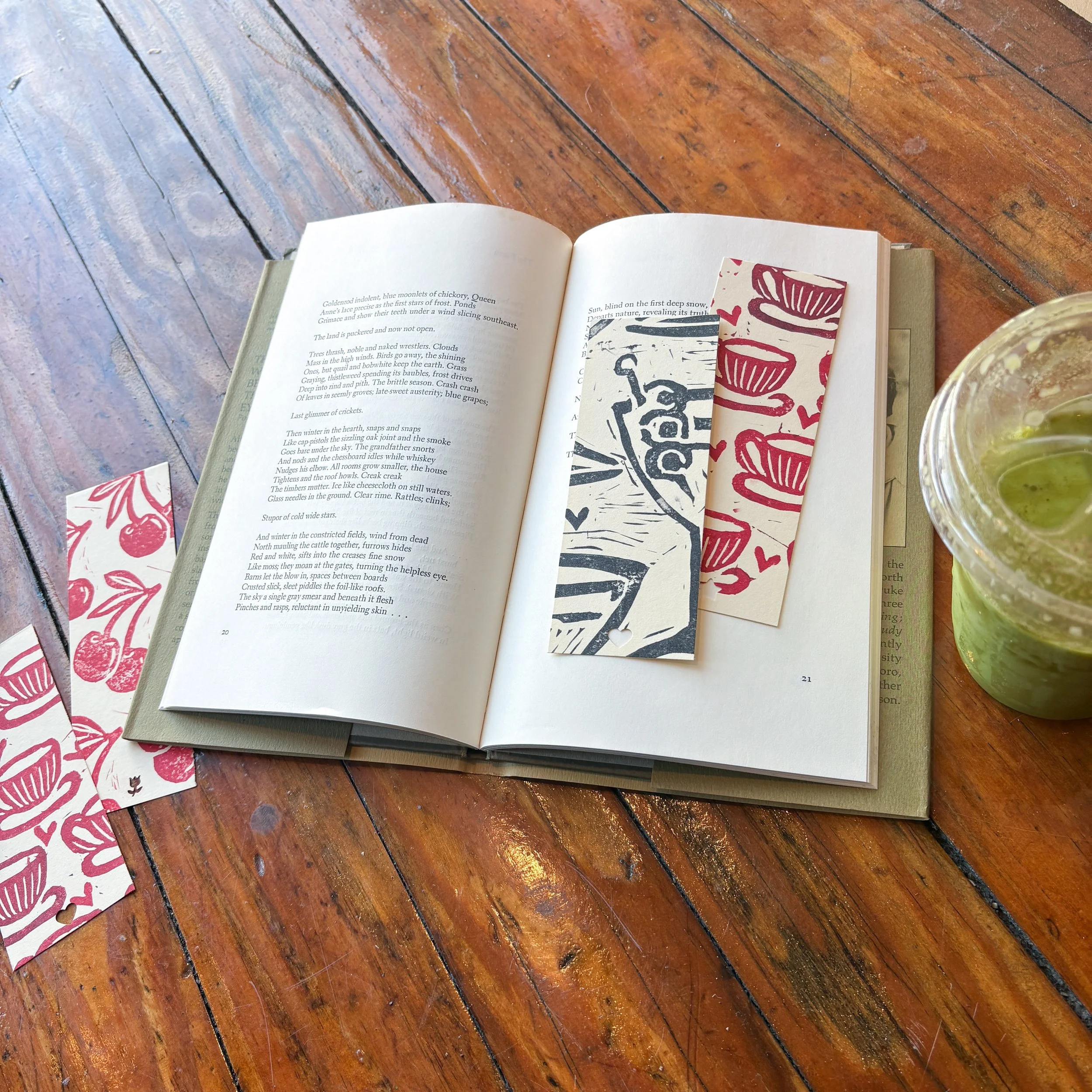 BLOCK-PRINTED BOOKMARK BUNDLE