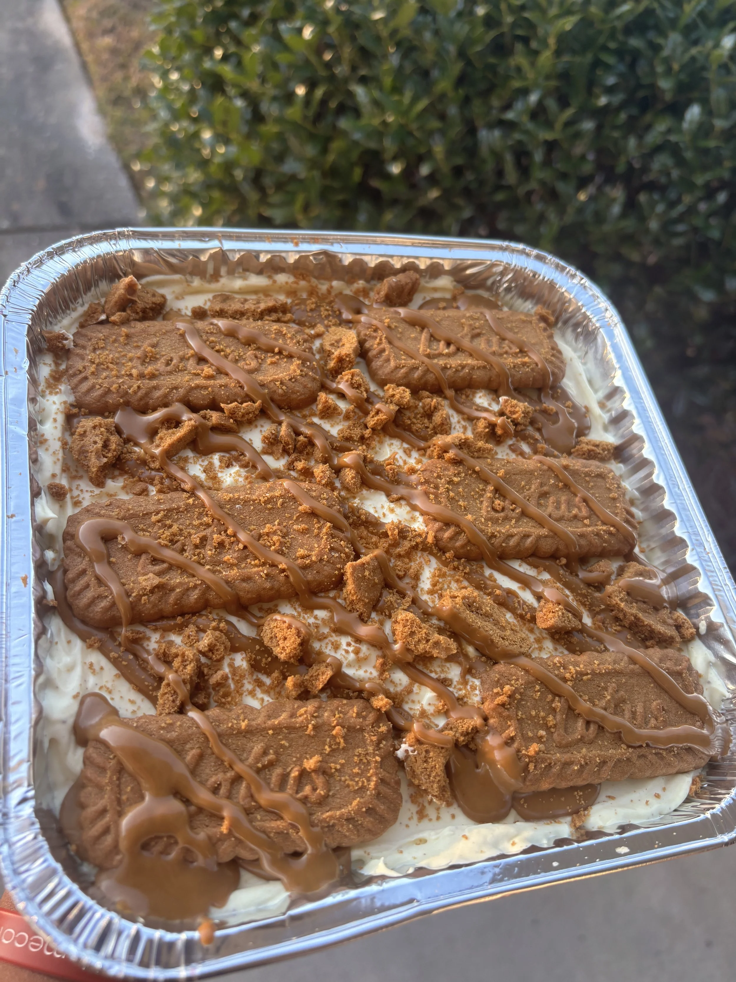 PERSONAL PAN BISCOFF BANANA PUDDING