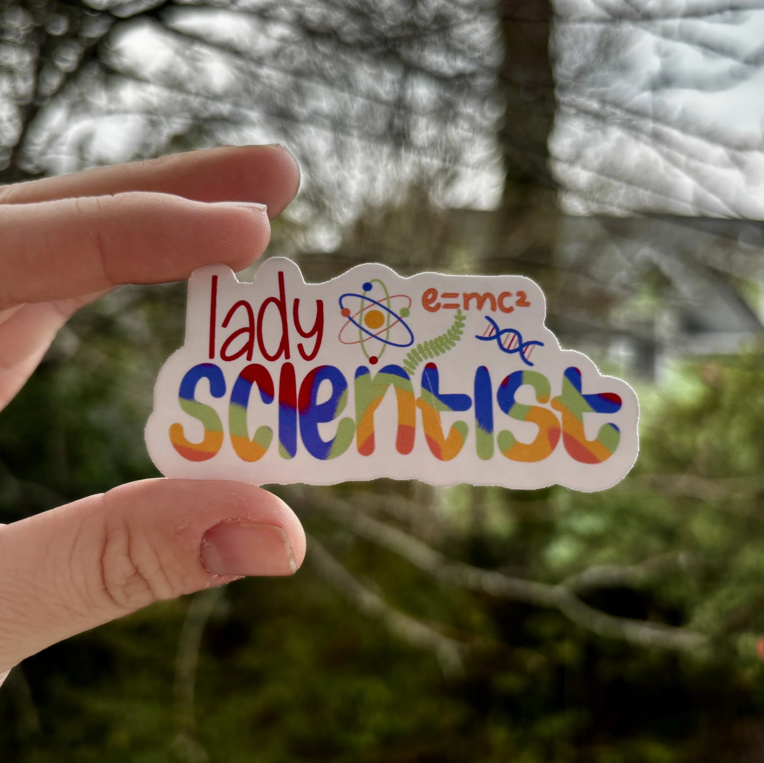 LADY SCIENTIST STICKER