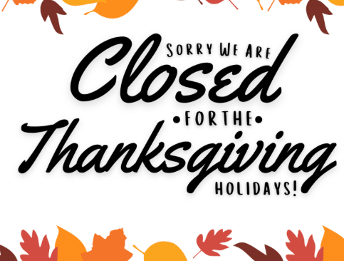 Offices Closed for Thanksgiving Holiday