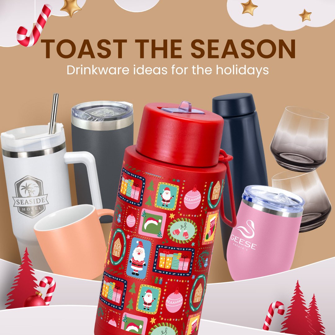 Toast the Season! ✨🎄

Looking for the perfect branded gift this Christmas?

Our festive drinkware range is ready to sip, sparkle, and spread cheer! 🥂🎁

From insulated tumblers to Christmas-themed bottles and stylish glassware, we&rsquo;ve got cust